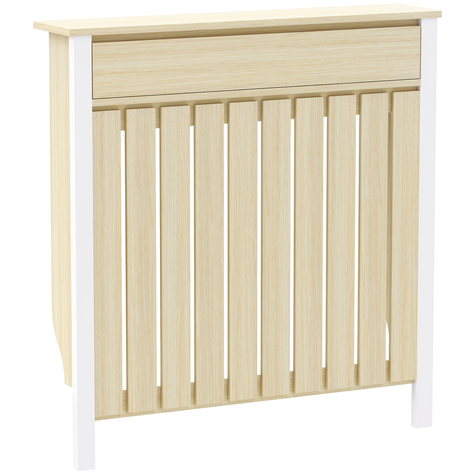 HOMCOM 93 x 88.5cm Rustic-Look Radiator Cover – Oak