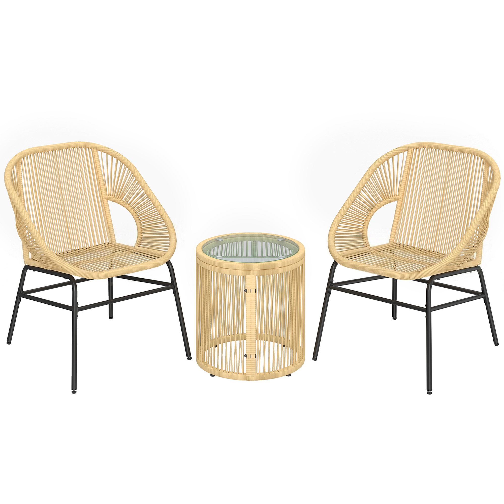Outsunny bistro mobilier ratan polyrattan | Aosom Romania