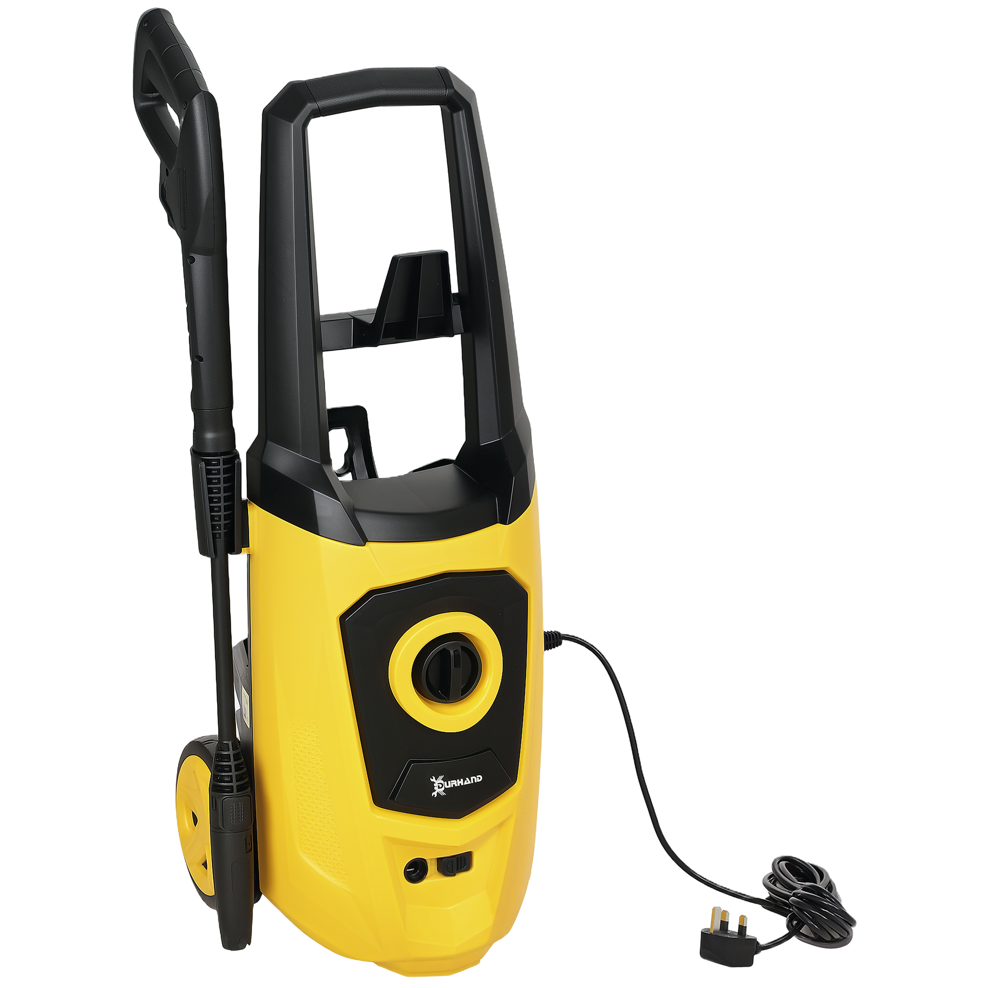 DURHAND 1800W High Pressure Washer, 150 Bar Pressure, 510 L/h Flow, High-Performance Portable Power Washer with 6M Hose for Garden, Car, Yellow