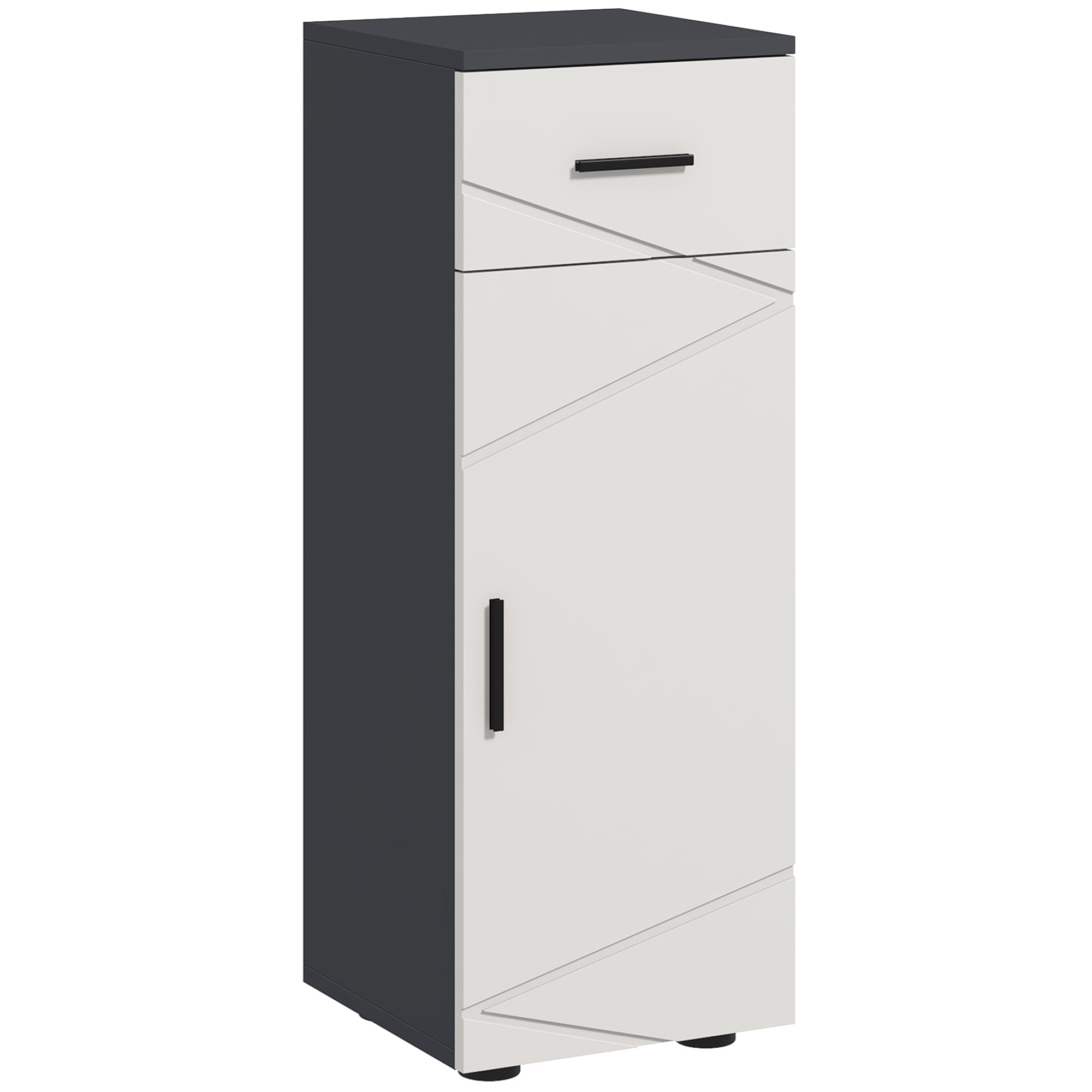 kleankin Slim Bathroom Cabinet, Narrow Bathroom Storage Cabinet with Drawer, Door Cupboard, Adjustable Shelf and Soft Close Mechanism, Grey kleankin Slim Bathroom Cabinet, Narrow Bathroom Storage Cabinet with Drawer, Door Cupboard, Adjustable Shelf and Soft Close Mechanism, Grey