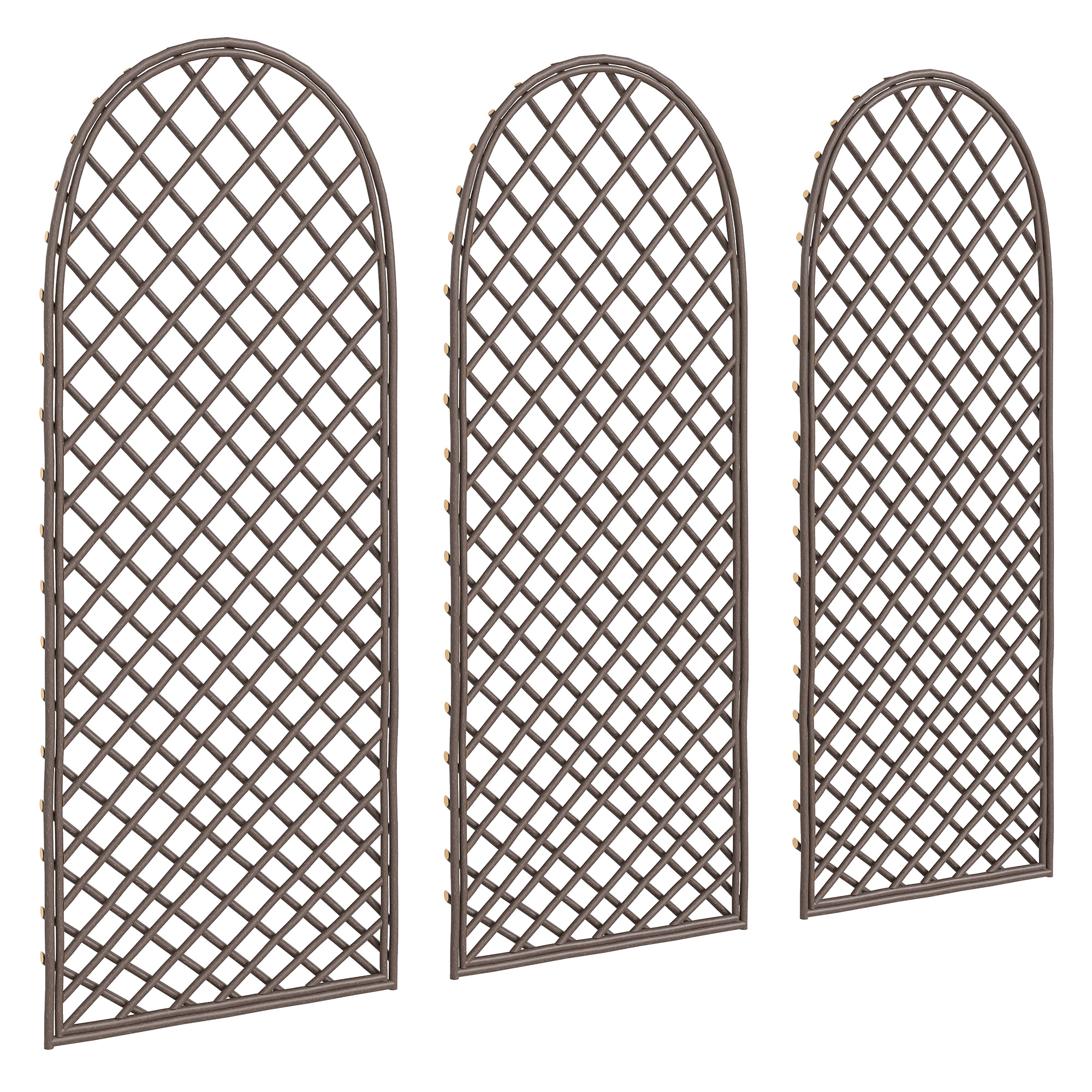 Outsunny Garden Trellis, Decorative Trellis Panels for Climbing Outdoor Plants, Vegetables, Vines, Flowers, Natural Wood Finish Outsunny Garden Trellis, Decorative Trellis Panels for Climbing Outdoor Plants, Vegetables, Vines, Flowers, Natural Wood Finish