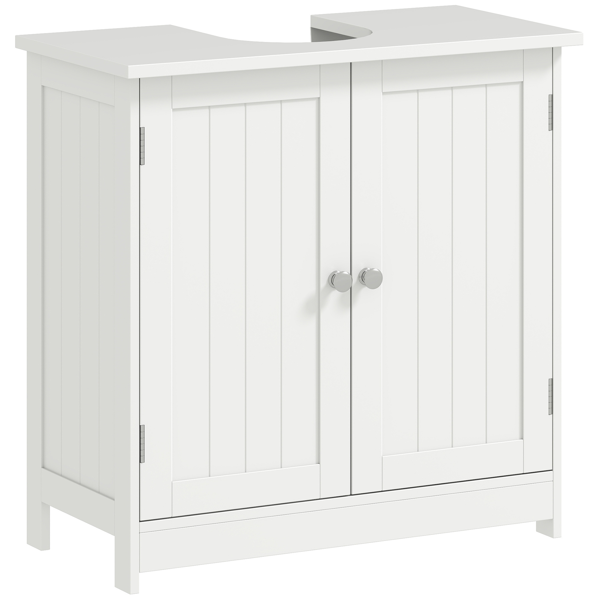 HOMCOM Under Sink Bathroom Storage Cabinet 2 Layers Vanity Unit Wooden – White HOMCOM Under Sink Bathroom Storage Cabinet 2 Layers Vanity Unit Wooden – White