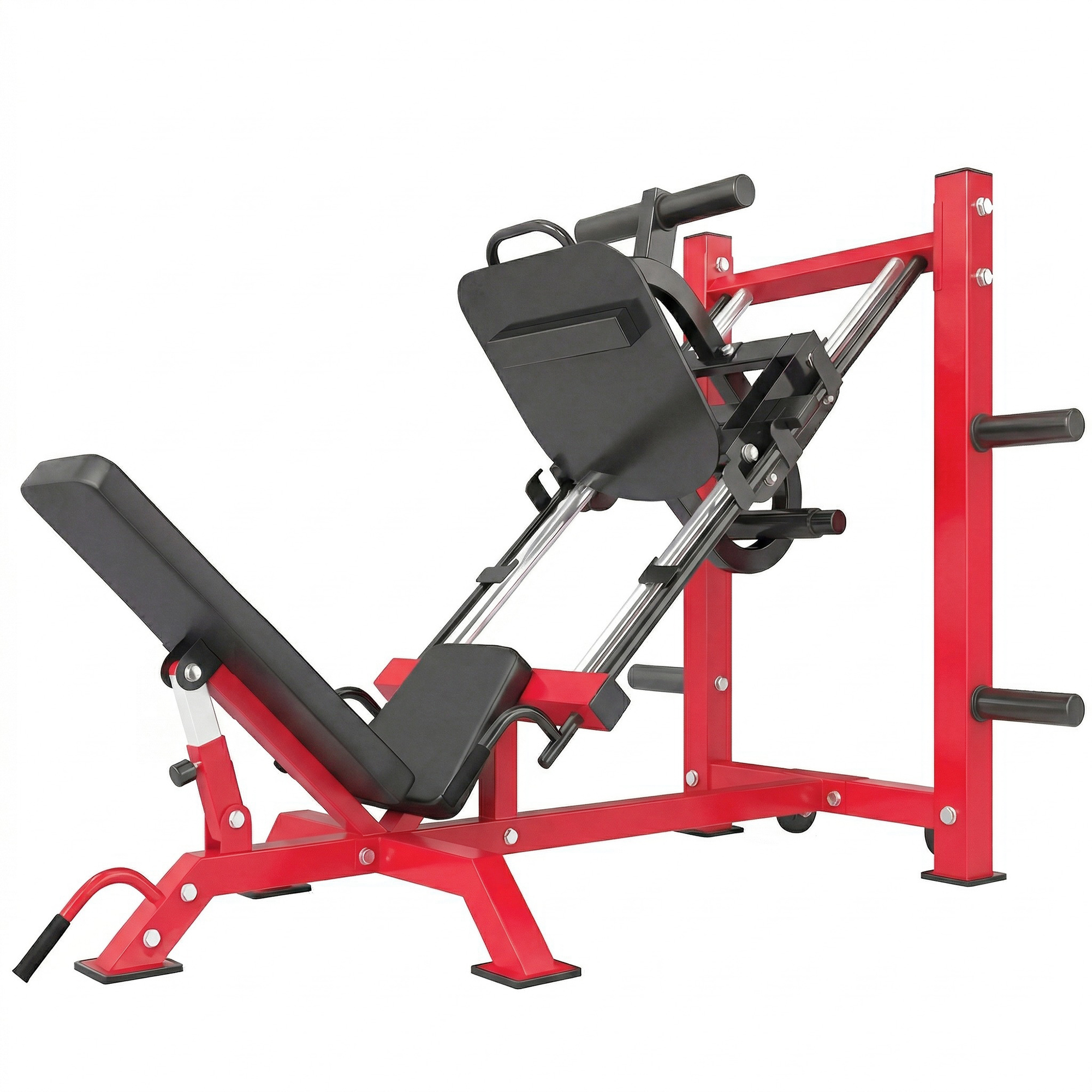 SPORTNOW Beinpresse mit Rollen Wadenblock, verstellbare Beinverlängerungs- und Kniebeugemaschine für das Heimtraining mit Hantelscheibenaufbewahrung, 455 kg Kapazität, robuste Trainingsausrüstung Aosom