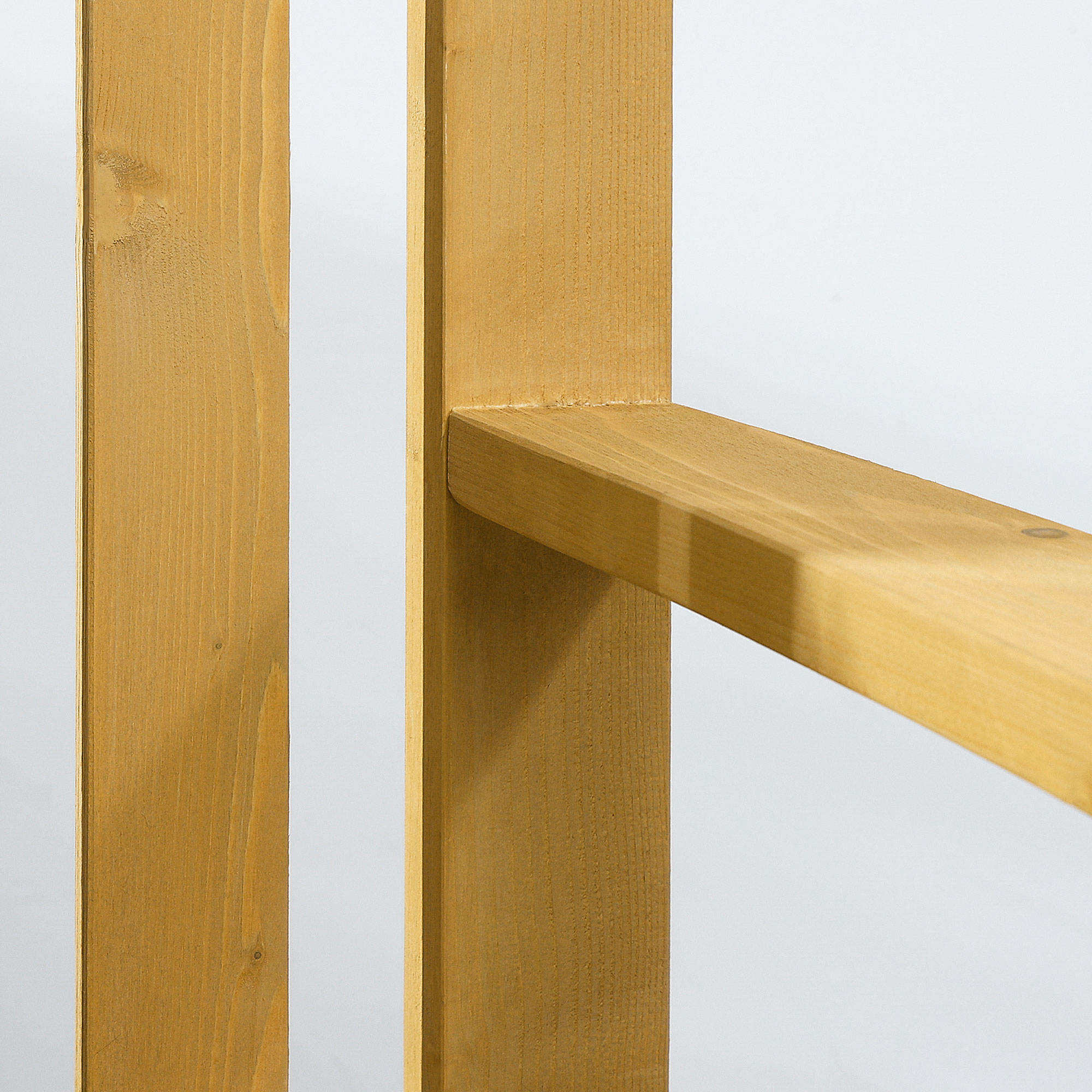 2-kohaline puidust aiapink, ilmastikukindel, seljatoega aiamööbel, kandevõime 240 kg, 140 x 50 x 85 cm, oranž