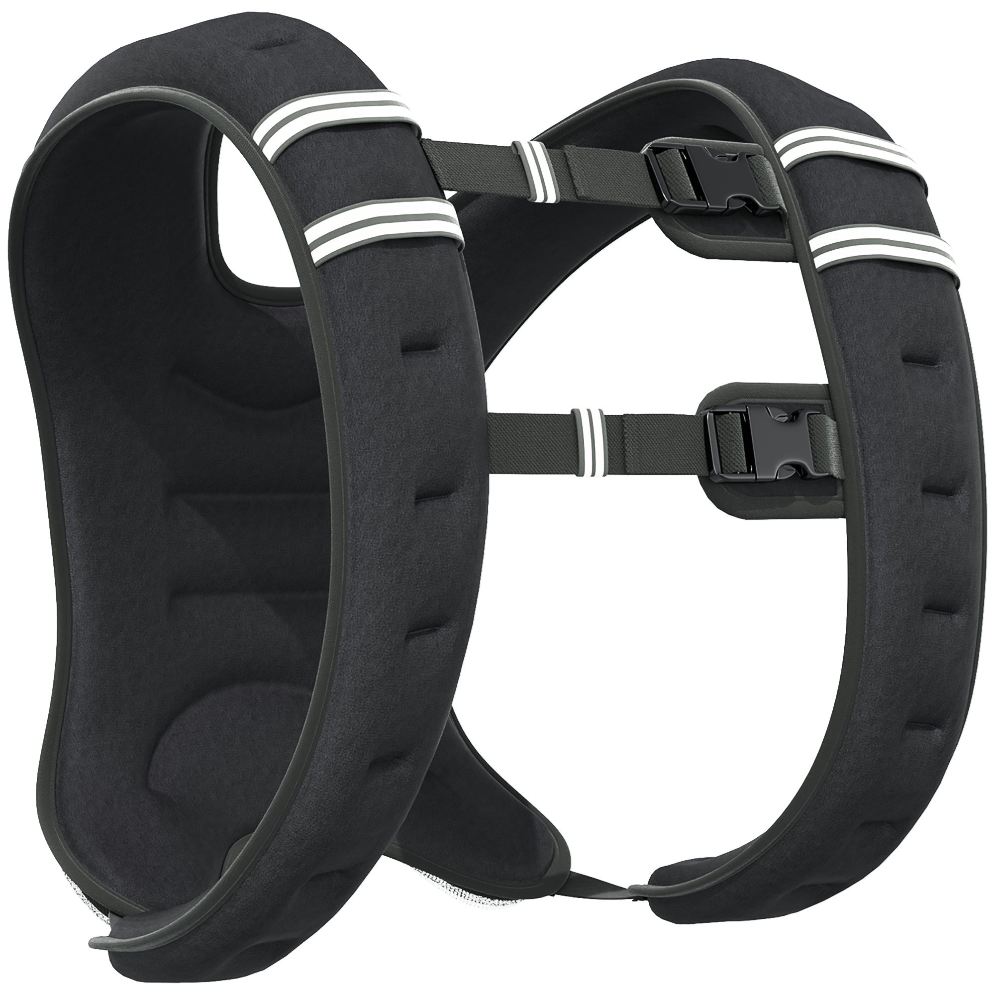 HOMCOM Gewichtsweste 10 kg verstellbar für Krafttraining, Oxford-Gewebe mit Metallsand, Schwarz 40 x 35 cm Aosom.de