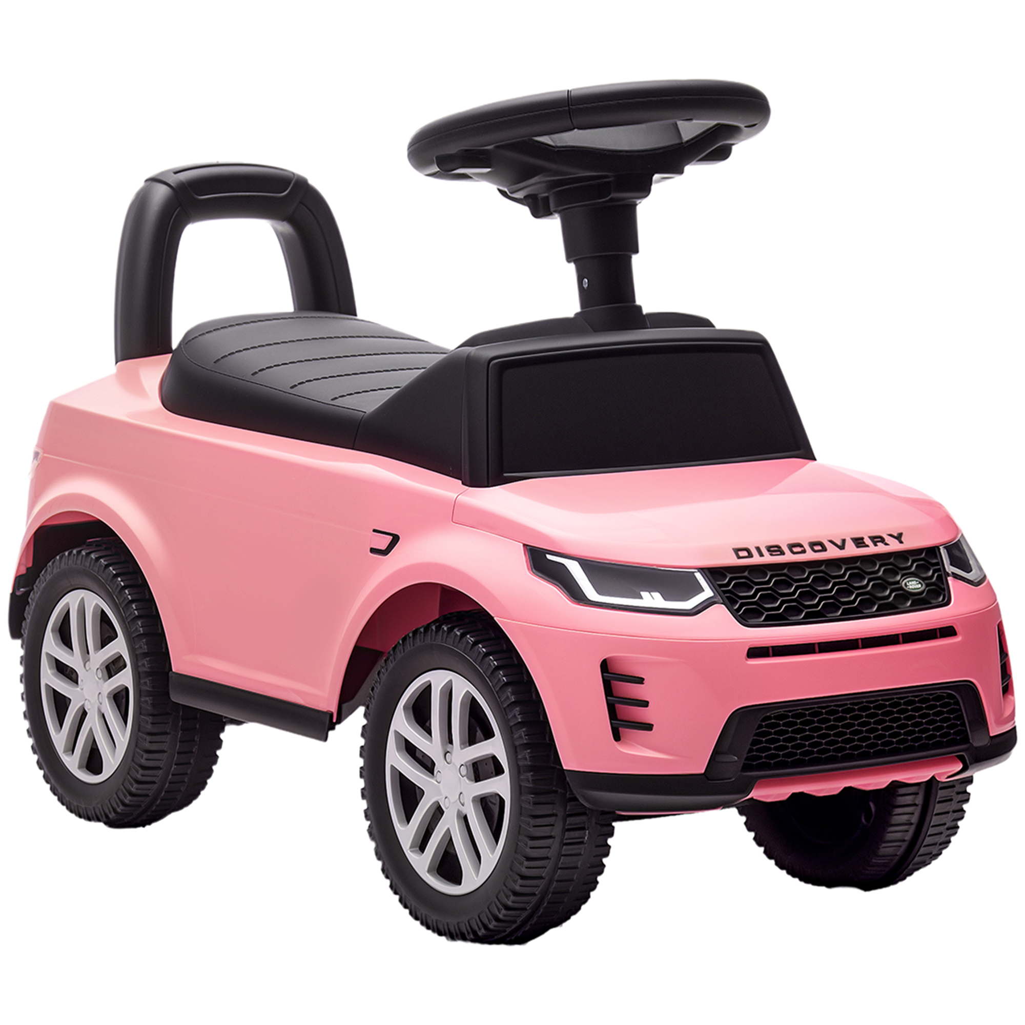 AIYAPLAY LAND ROVER DISCOVERY Rutschauto, Rutschfahrzeug mit Hupe, Motorgeräuschen, Kinderfahrzeug mit Stauraum unter dem Sitz, für Kinder von 18-36 Monaten, Rosa Aosom