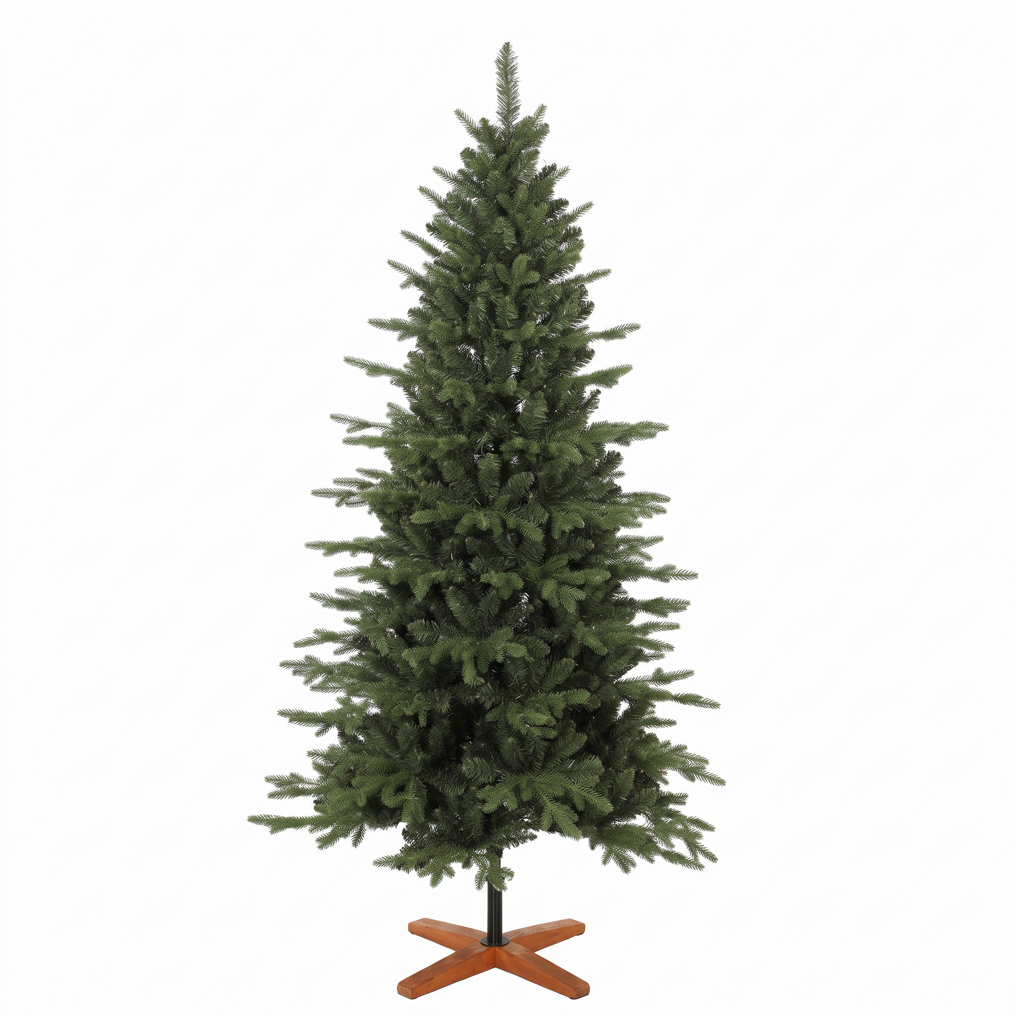 HOMCOM 180 cm Künstlicher Weihnachtsbaum mit 1438 Spitzen, Klappbarer Holzständer, Einfacher Aufbau, Tannenbaum mit Scharnieren für Zuhause Büro, Grün, Spritzguss-Weihnachtsbaum wie echt Aosom