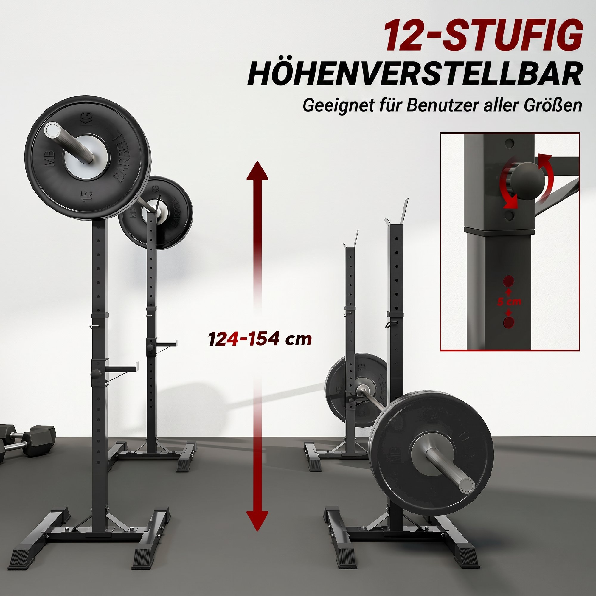Kangialus, 2 tk komplekt, kandevõime kuni 150 kg, kõrgus reguleeritav, teras, valge+must, 52 x 48 x 160 cm