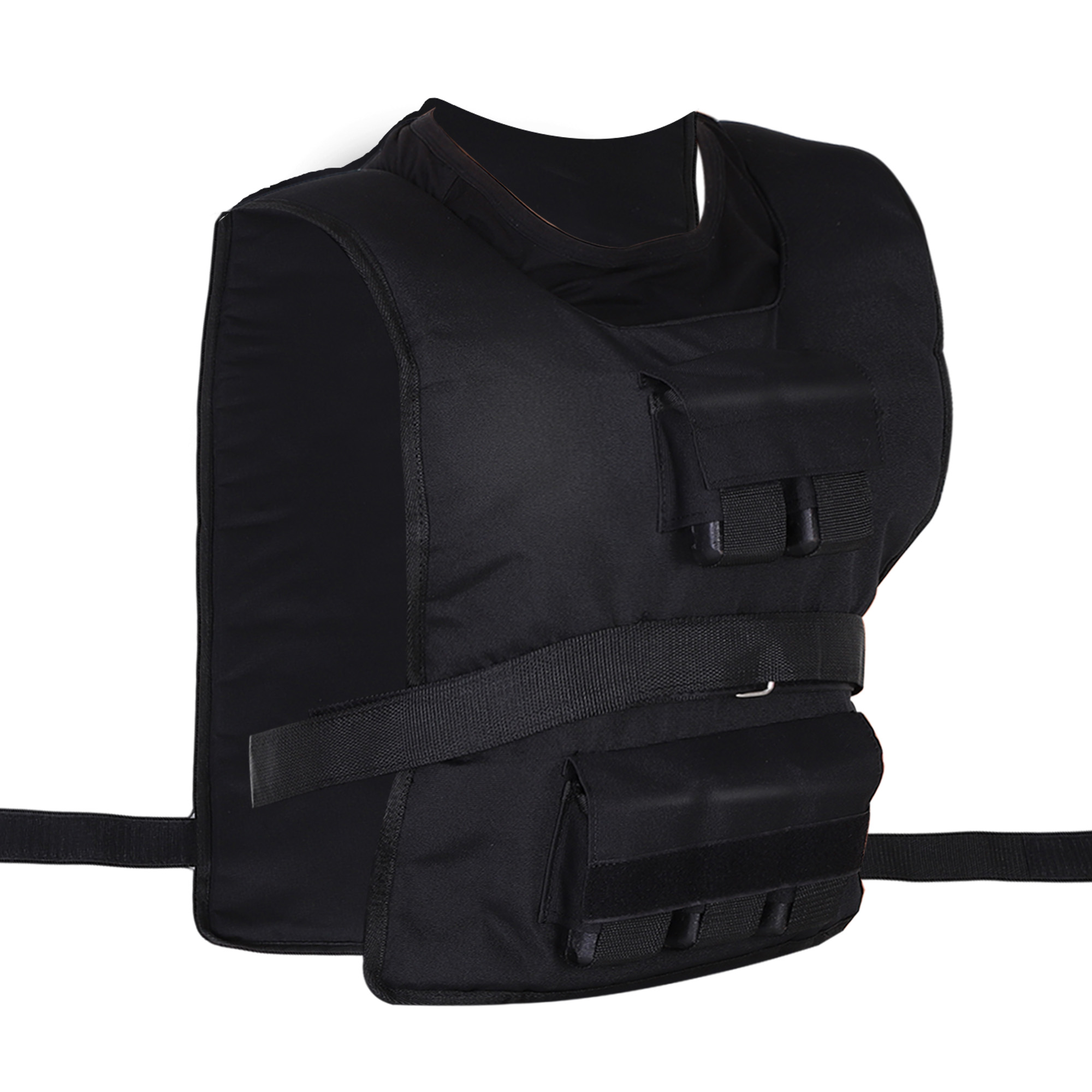 HOMCOM Trainingsweste 30 kg Gewichtsweste für Krafttraining verstellbar Oxford und Eisen Schwarz 36x52cm Aosom.de