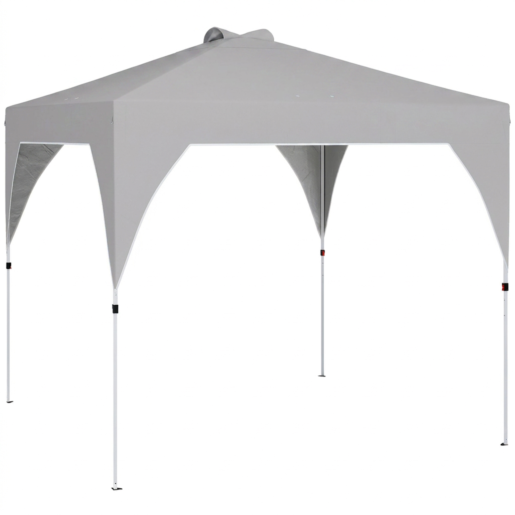 Outsunny Pavillon 3x3m, wasserabweisend Stabil Winterfest Pop-up Faltpavillon, UV Schutz 50+, Faltbar Partyzelt Gartenzelt mit Tasche verstellbarer Höhe Gartenpavillon für Camping Garten, Dunkelgrau Aosom