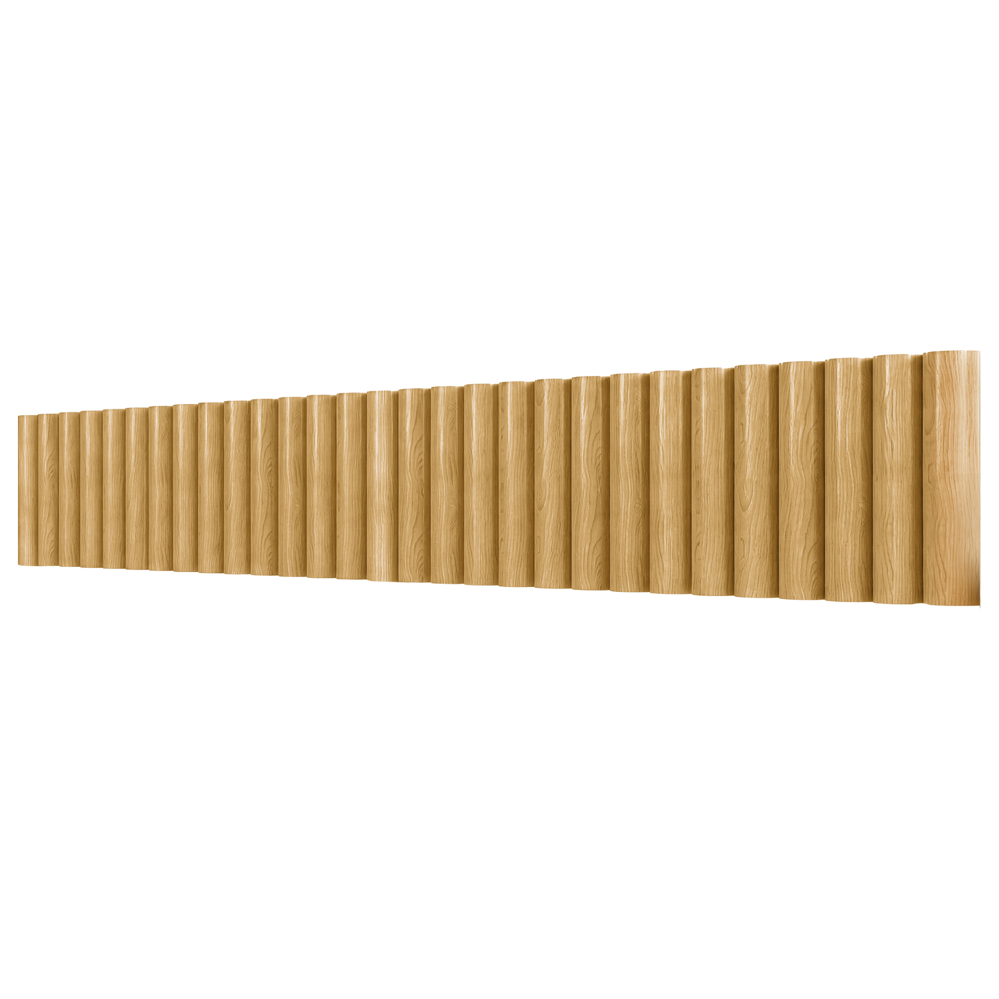 Outsunny Gartenzaun Zaun aus Holz 176 cm x 30 cm Zaunelemente Hundezaun Landschaftszaun für Garten Blumenbeete Tierbarriere Außenbereich Naturholz Aosom