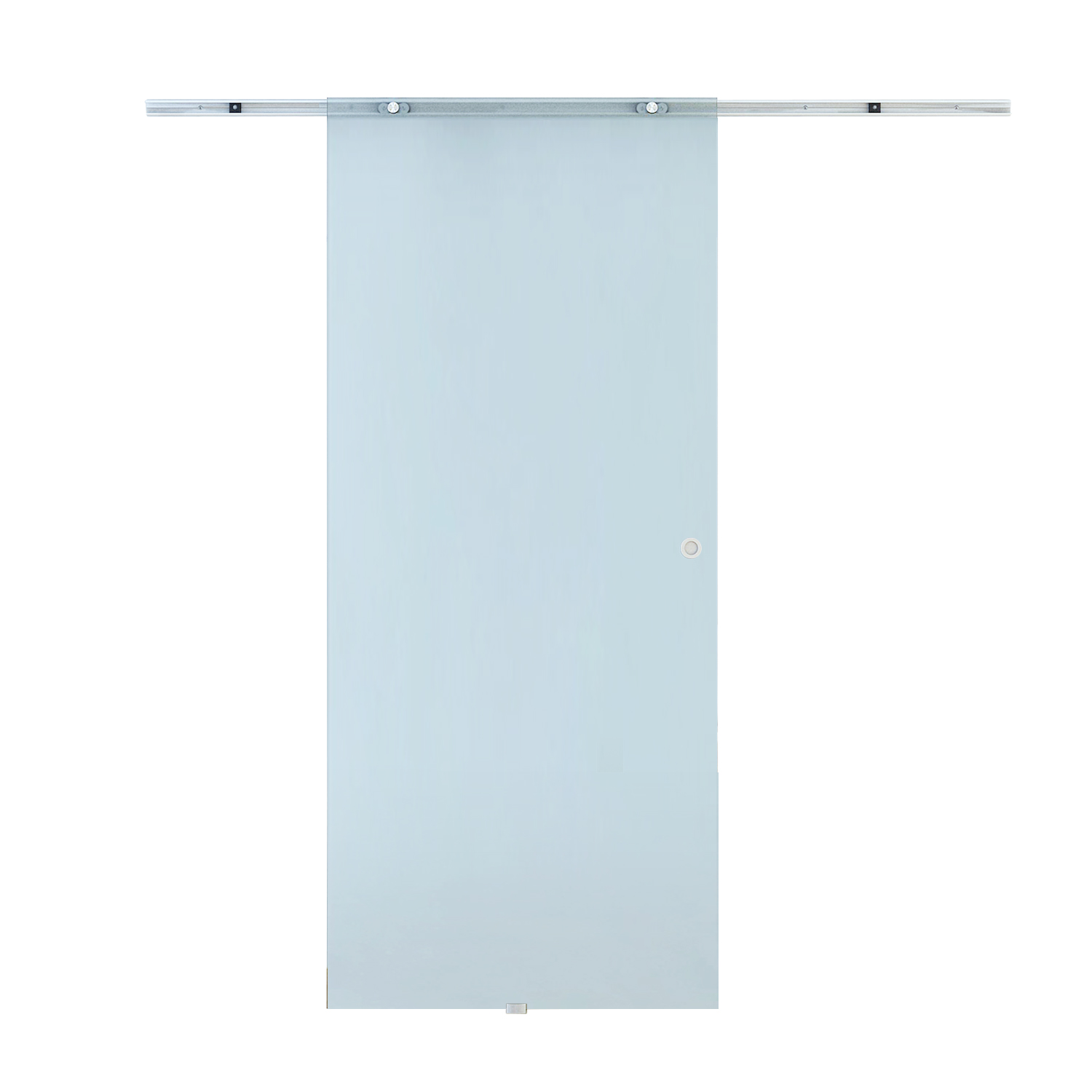 HOMCOM Glasschiebetür Schiebetür Glastür, Mattglas, 775/900/1025x2050 mm Aosom