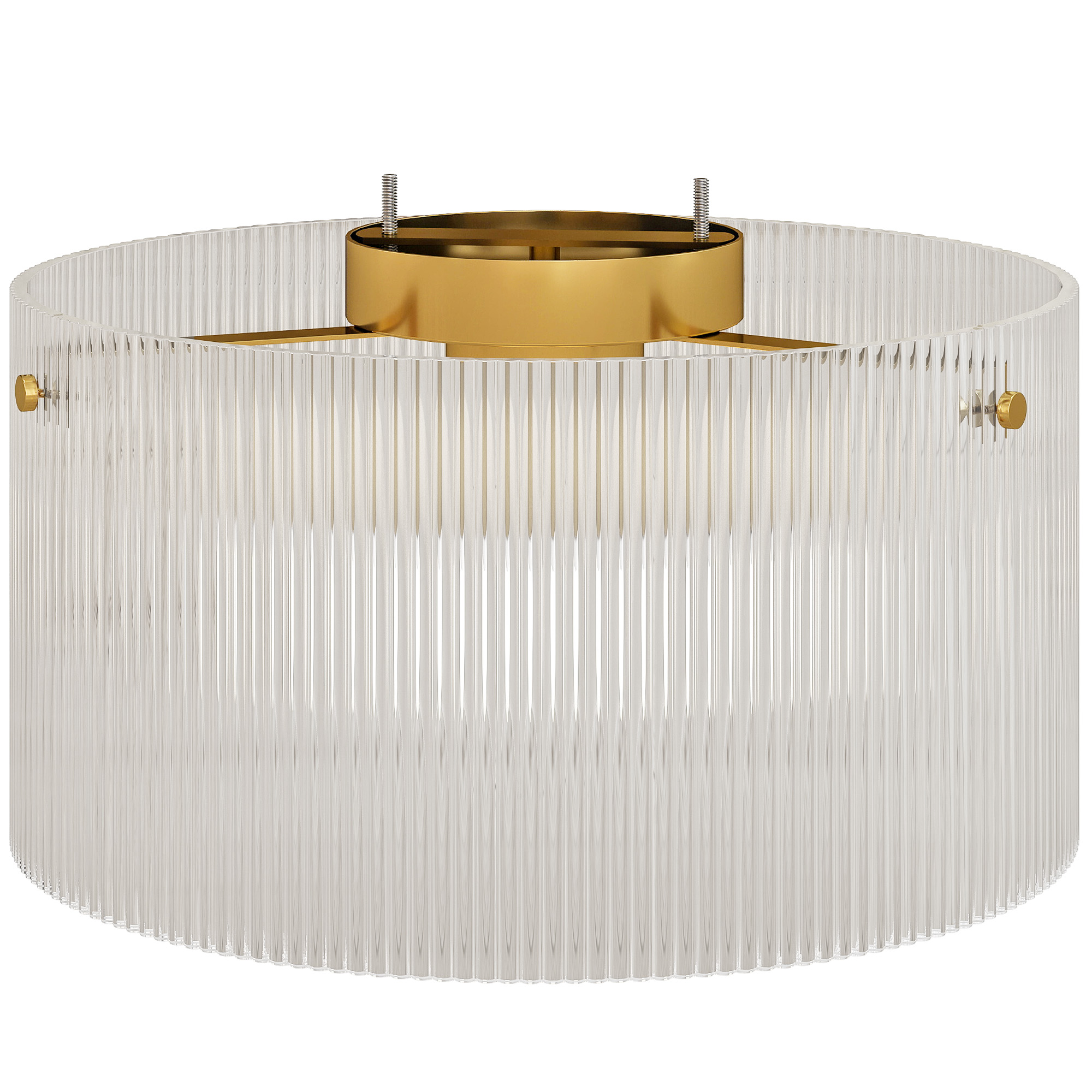 HOMCOM Deckenlampe, Deckenleuchte mit E27 Fassung, Runde Deckenbeleuchtung für Schlafzimmer Wohnzimmer Ø32 x 16,5 cm, exkl.Glühbirne Transparent Aosom