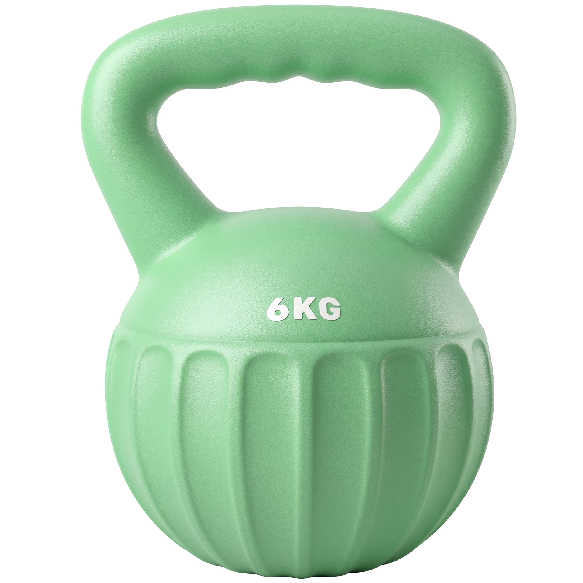SPORTNOW Kettlebell Kugelhantel 6 kg Gewicht-Hantel mit Sand befüllt für Anfänger Zuhause Krafttraining Grün Aosom