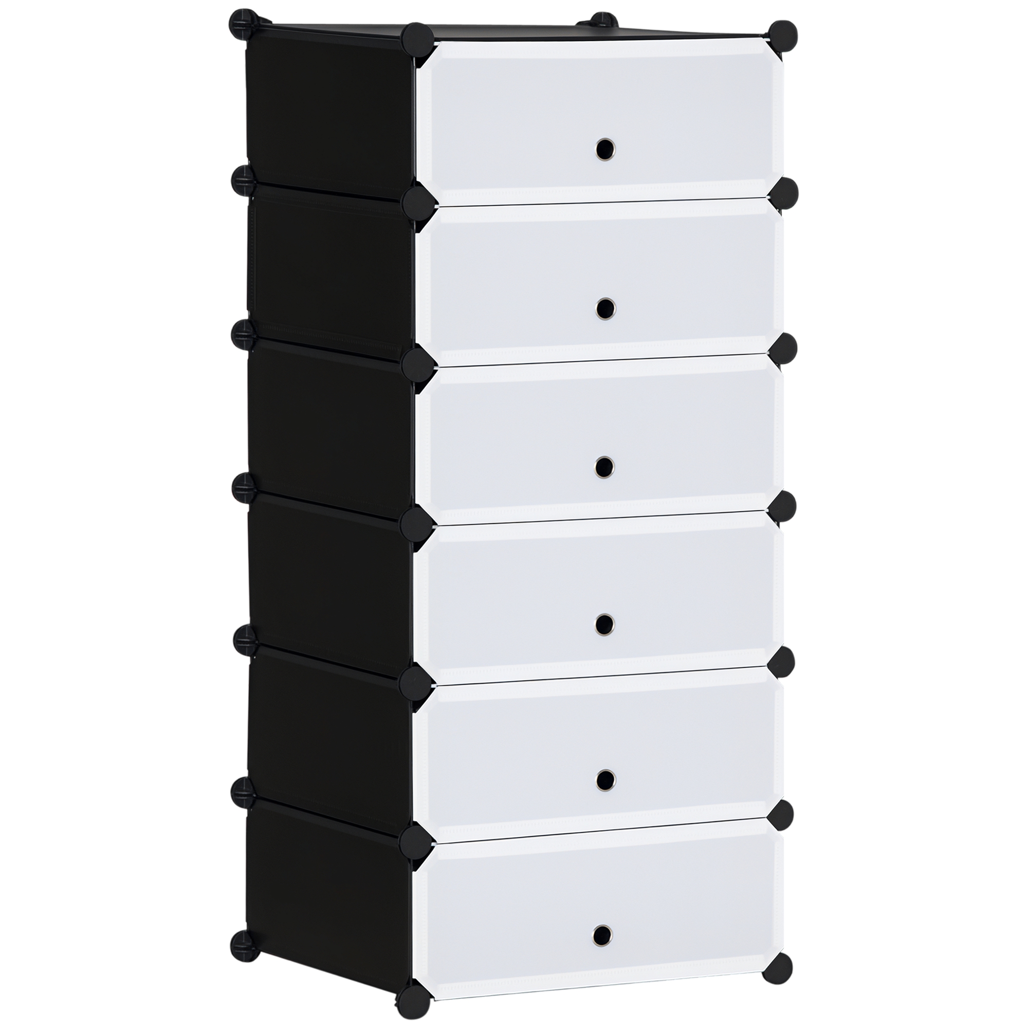 Homcom Rangement Modulable 6 Cubes Noir et Blanc Empilables pour Chaussures Entrée Dressing Aosom France Homcom Rangement Modulable 6 Cubes Noir et Blanc Empilables pour Chaussures Entrée Dressing Aosom France