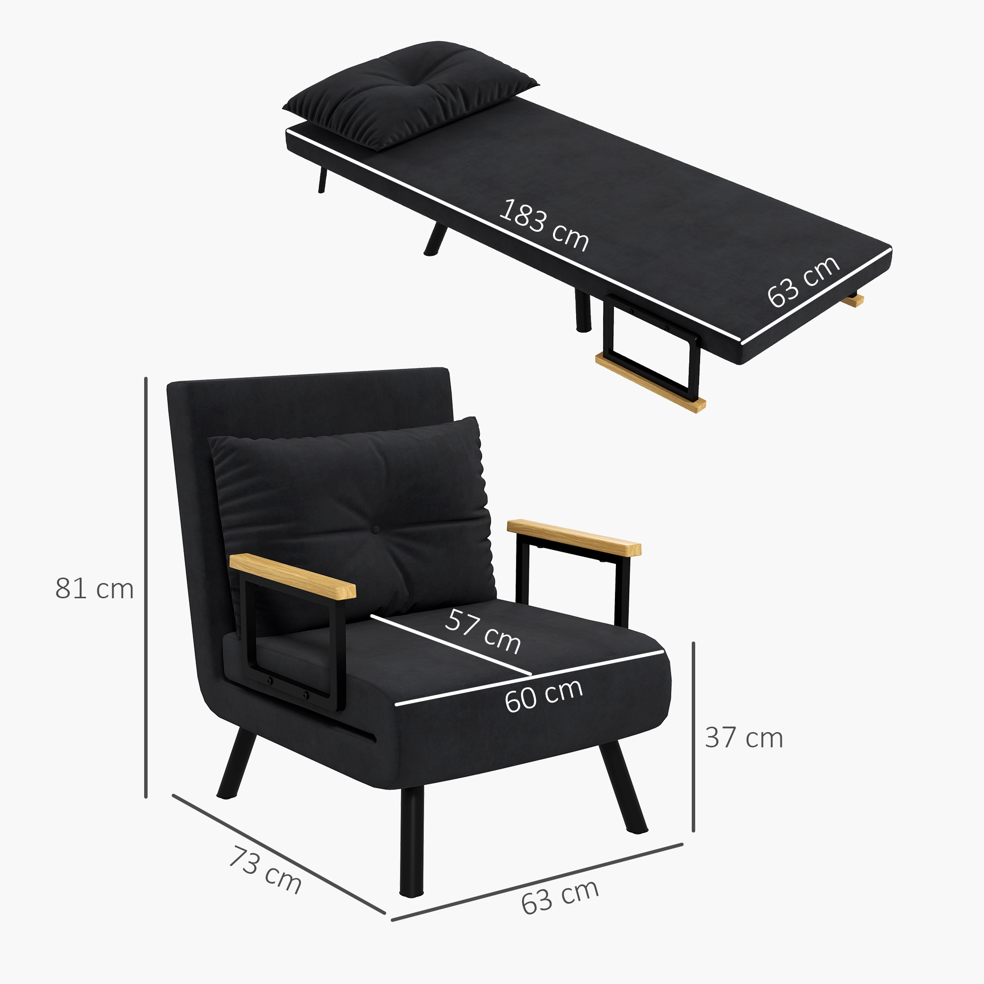 Skandinaavia disainiga lamav tugitool, lounge-tool, lugemistool. Komplektis nööpidega tepitud padi, must.