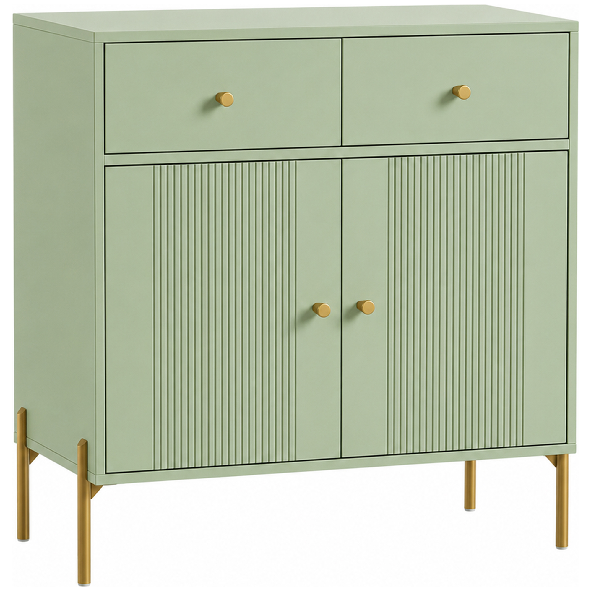 HOMCOM Modern Sideboard, Sideboard Storage Cabinet with 2 Drawers and Adjustable Shelf for Living Room, Light Green HOMCOM Modern Sideboard, Sideboard Storage Cabinet with 2 Drawers and Adjustable Shelf for Living Room, Light Green