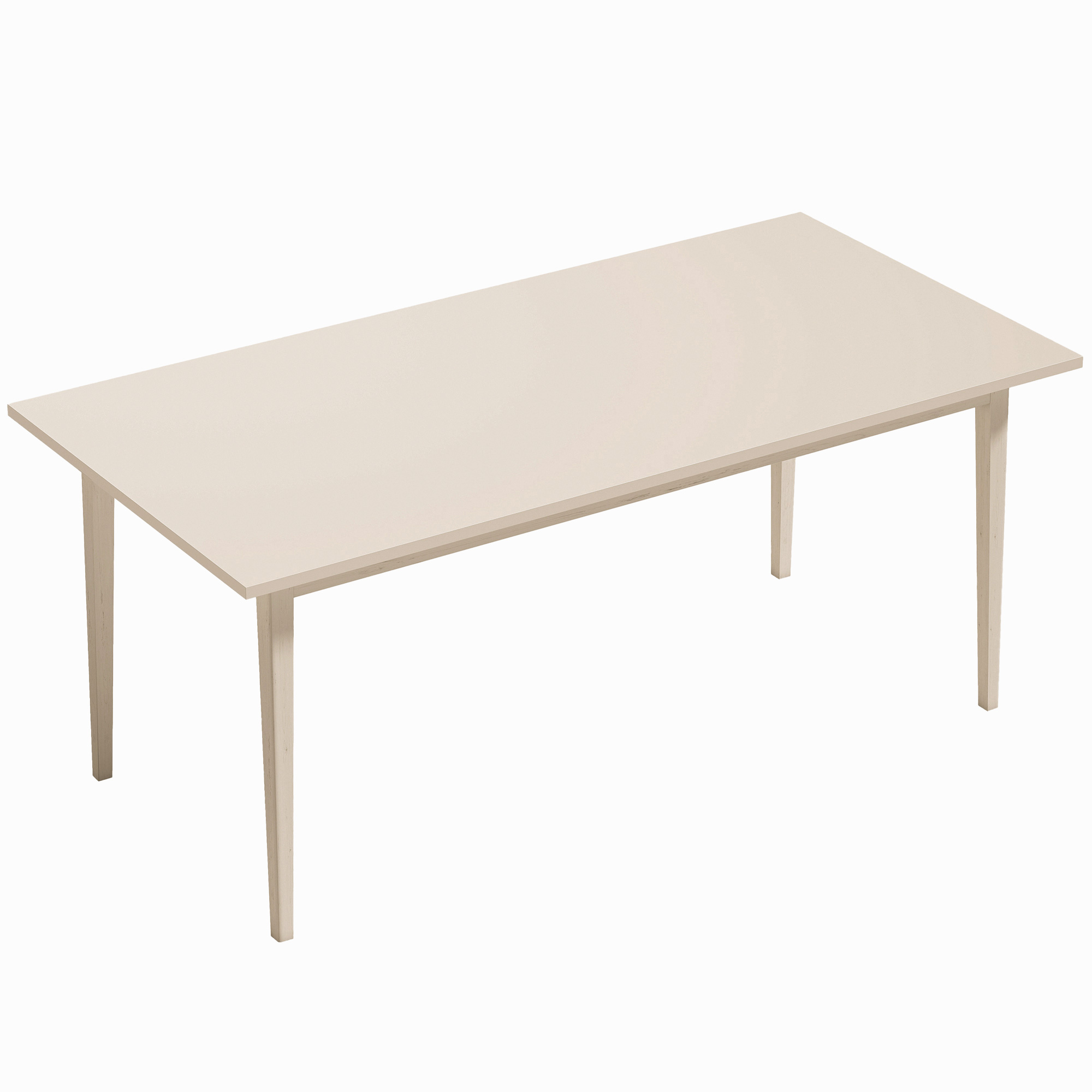HOMCOM Esstisch, Rechteckiger Küchentisch für 8 Personen, Moderner Esszimmertisch mit Massivholzbeinen für Wohnzimmer Esszimmer, Creme, Hergestellt in der EU Aosom