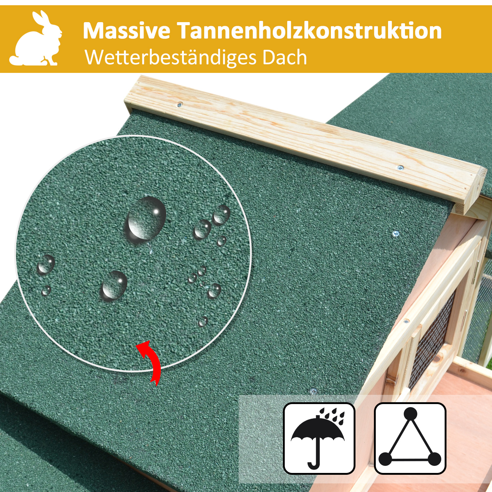 Väikeloomade puur kahe õuealaga, kuusepuit, hall + must