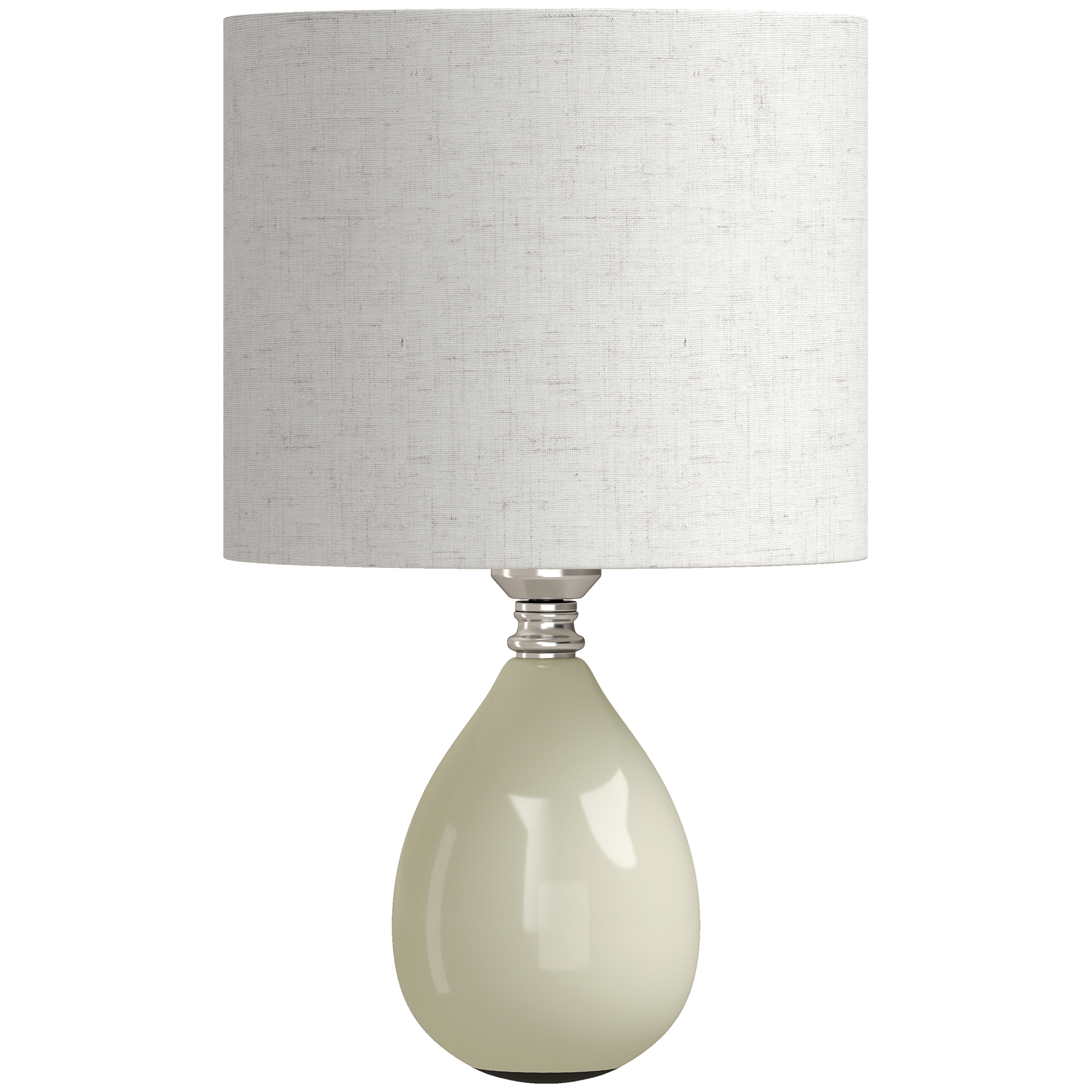 Homcom Unisex Cream Table Lamp, Vintage Eastern Bedside Desk Lamp, White - Image 6