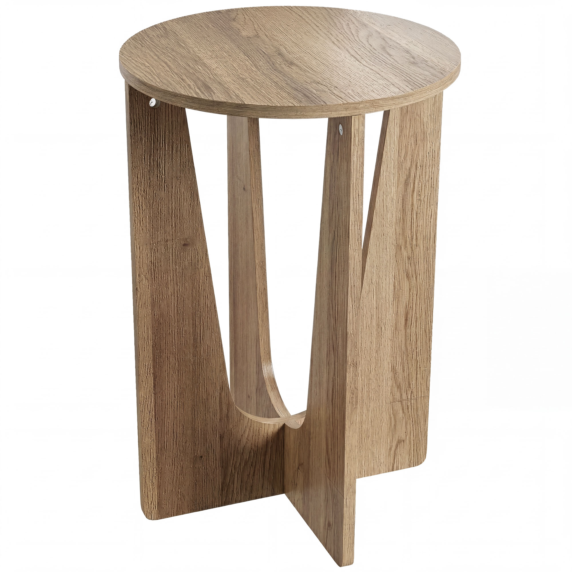 HOMCOM Table d'Appoint Ronde, Table de Salon avec Pieds Incurvés, Style Rustique, pour Salon, Chambre, Effet Bois Café HOMCOM Table d'Appoint Ronde, Table de Salon avec Pieds Incurvés, Style Rustique, pour Salon, Chambre, Effet Bois Café