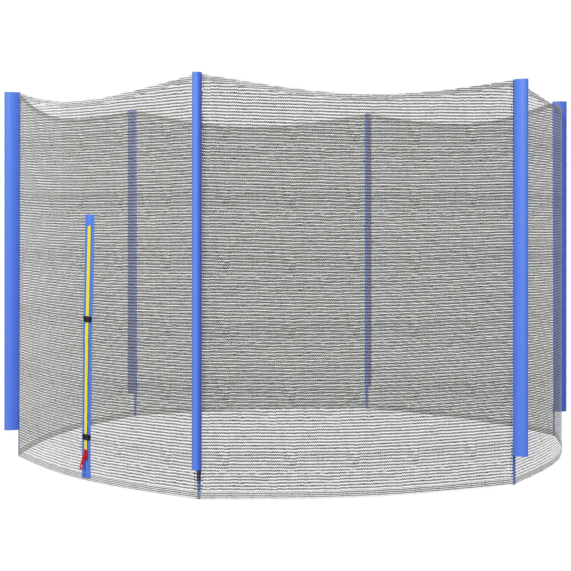 SPORTNOW Trampoline Net Replacement for 8ft Round Trampoline with 6 Straight Poles, Weather-Resistant Trampoline Netting Replacement with Zipped Entrance, Poles Not Included, Blue