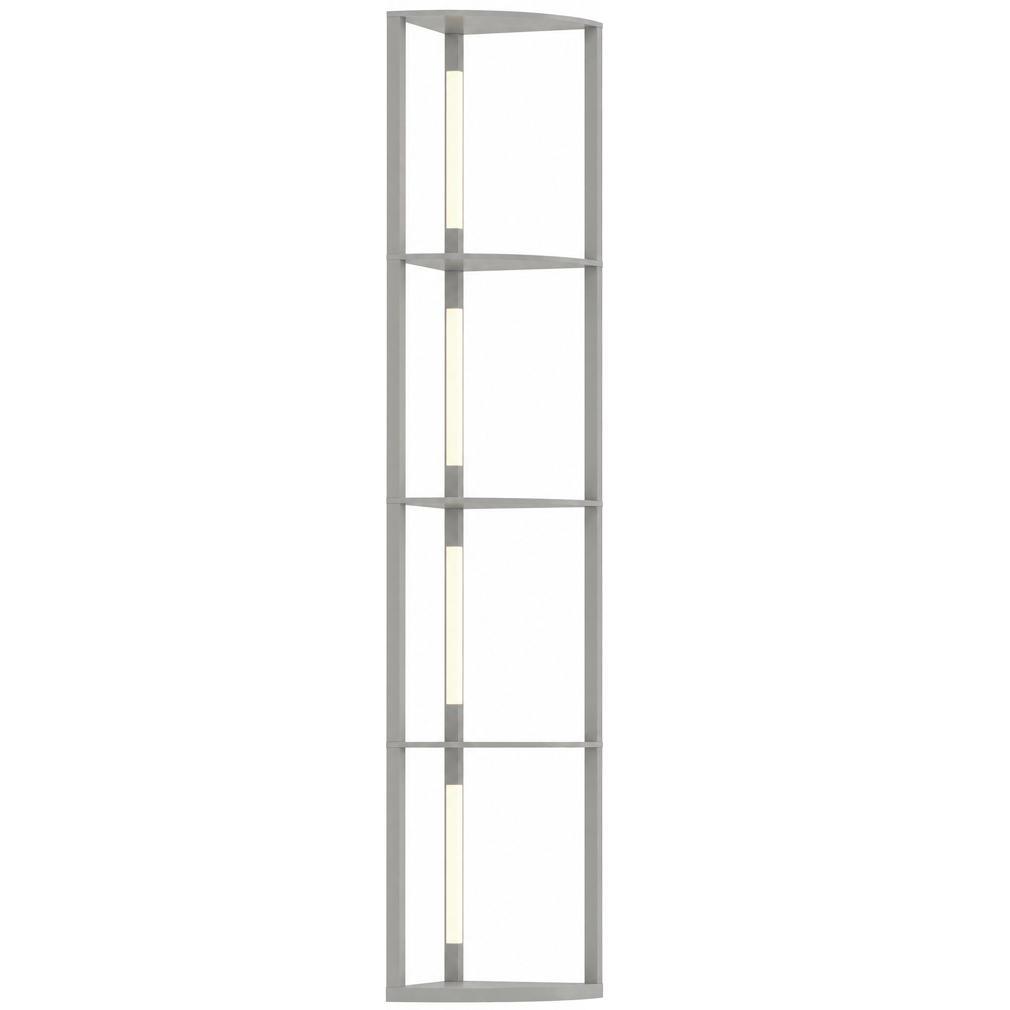 Homcom Corner Floor Lamp With Warm White Led Light, Grey - Image 6