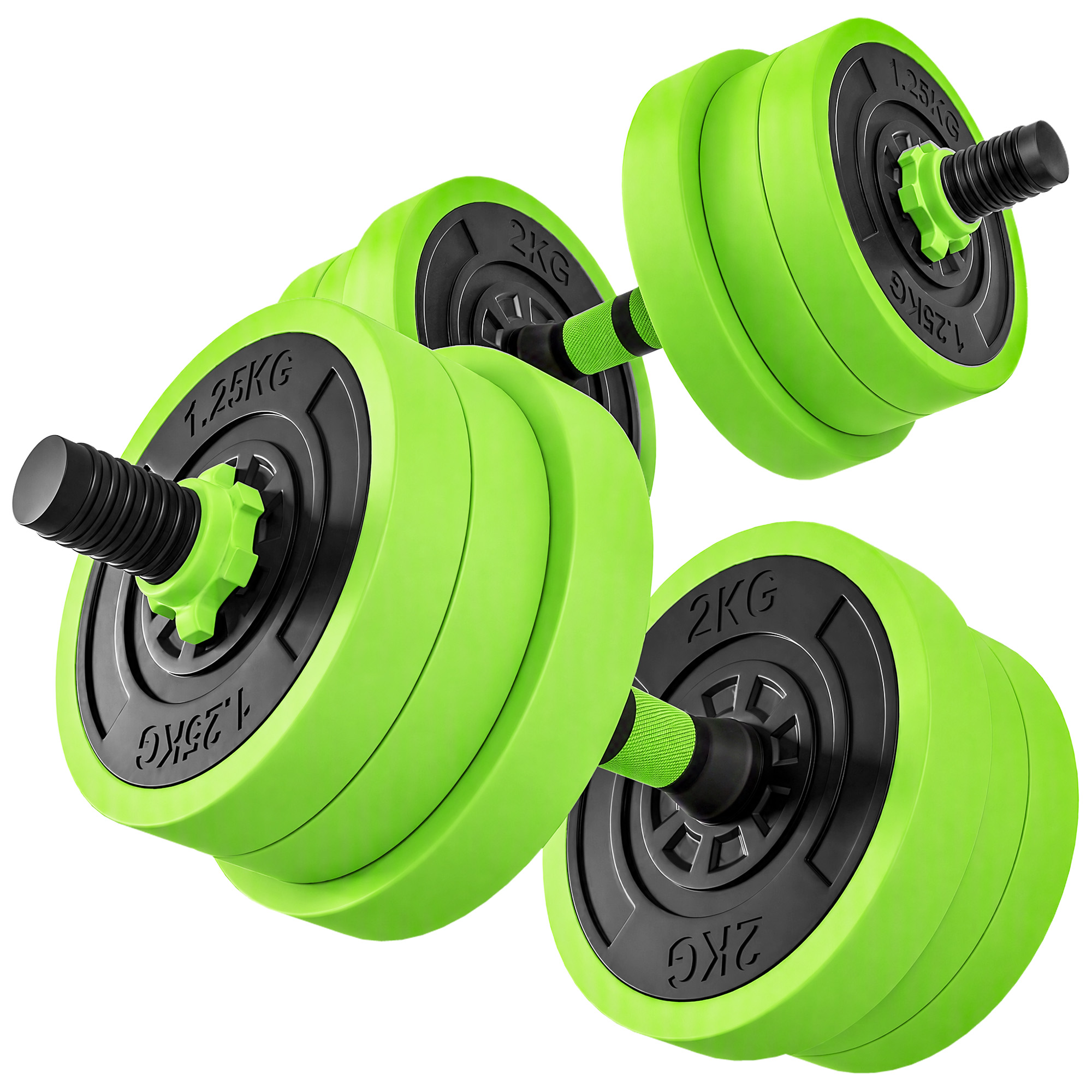 SPORTNOW 4 in 1 Hanteln Set 20 kg verstellbare Kurzhantel & Langhantel Kettlebell Liegestützgriffe professionell Dumbbell Krafttraining und Gewichtheben für Zuhause Fitness Aosom