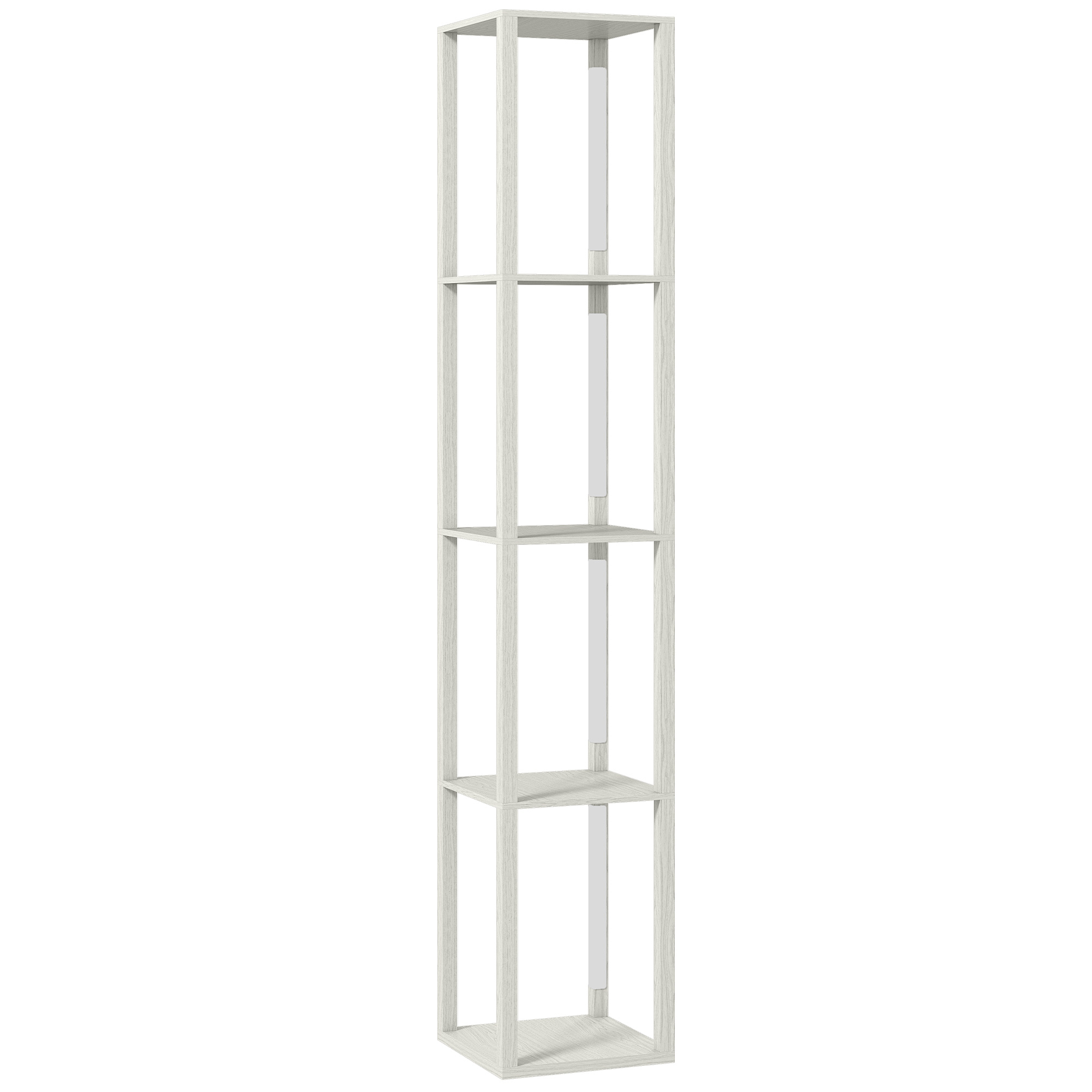 HOMCOM Floor Lamp with Shelves and 3 Brightness Levels – Oak HOMCOM Floor Lamp with Shelves and 3 Brightness Levels – Oak