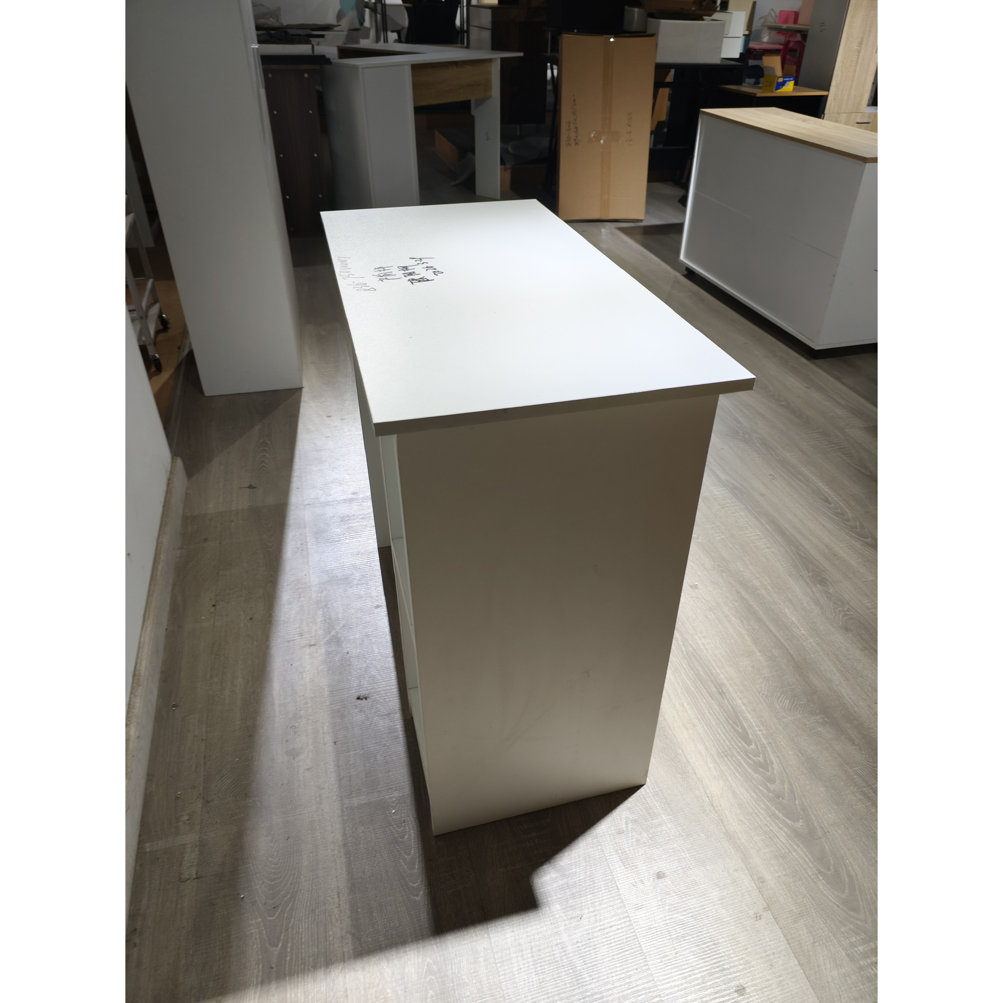Bureau pour Ordinateur avec 2 Étagères Ouvertes, 80 cm, Blanc