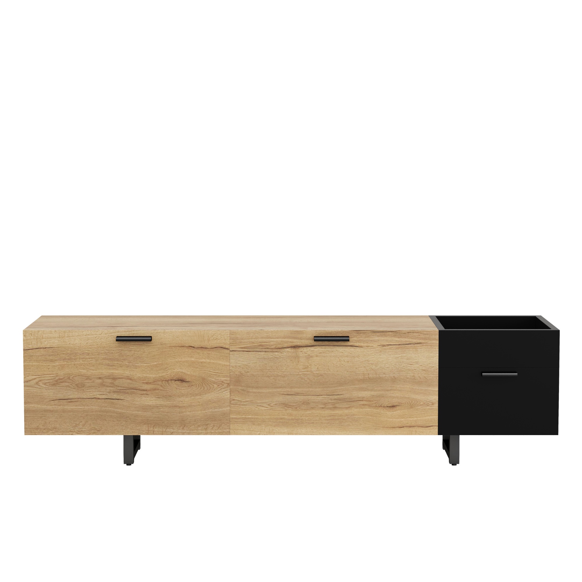Moderner TV-Schrank,Schwarz   Aosom.de