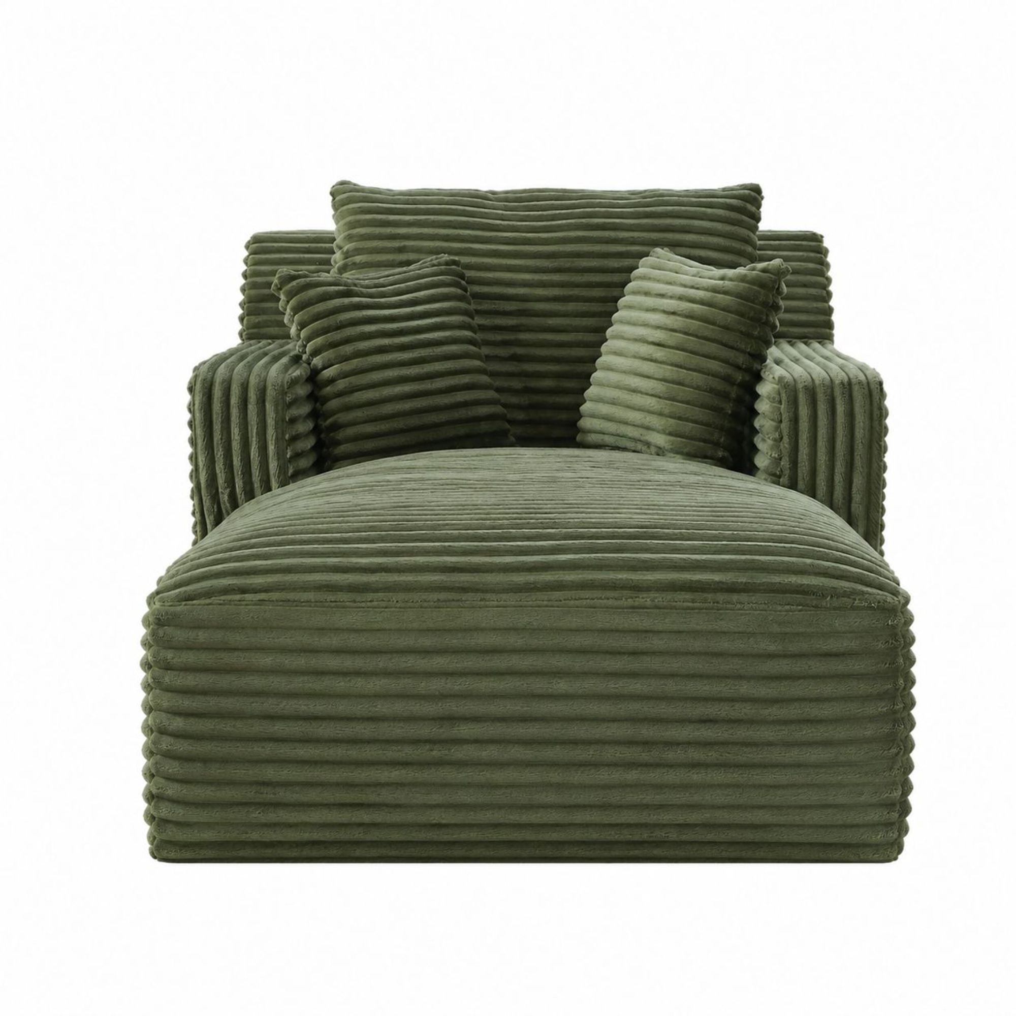 Moderner Cord-Loungesessel,Grün Aosom.de
