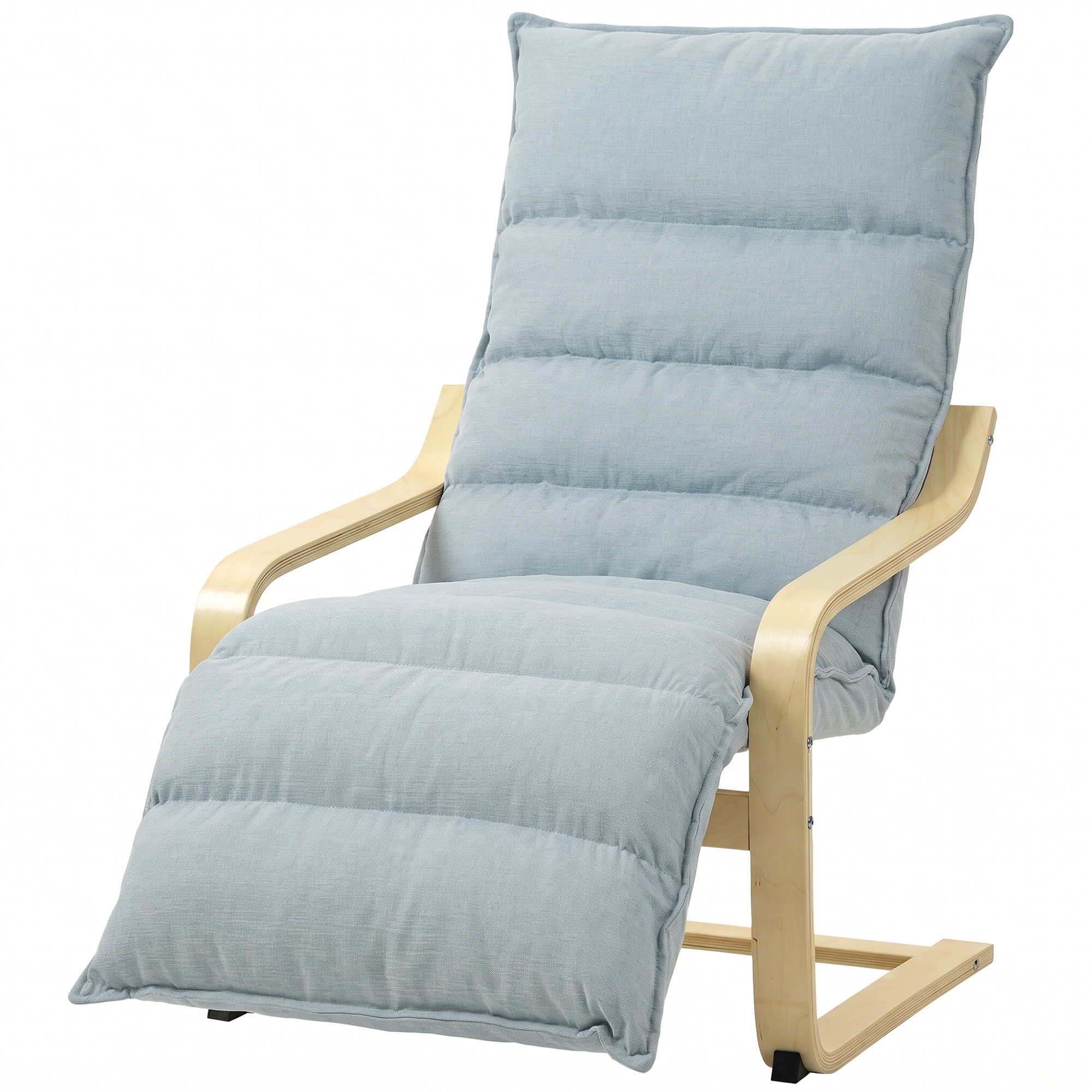 HOMCOM Wohnzimmer-Sessel mit verstellbarem Fußhocker, Samtbezogener Sessel, Holzrahmen, Relax-Sessel für Schlafzimmer, Büro, Studio, 67x93x105 cm, Hellblau Aosom