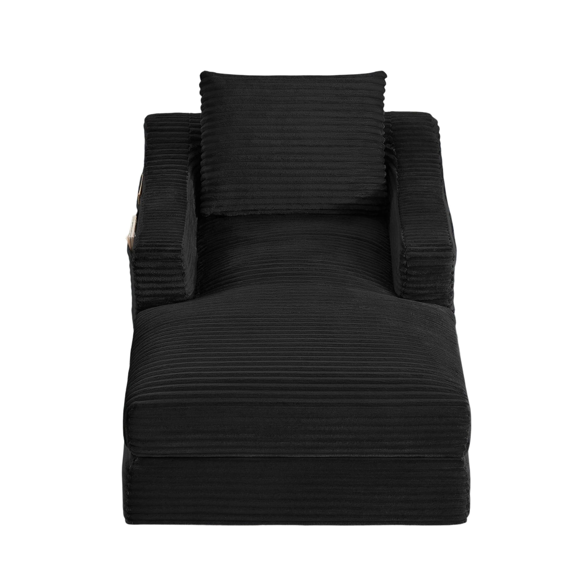 Knochenloses Cord-Freizeitsofa,Schwarz Aosom.de