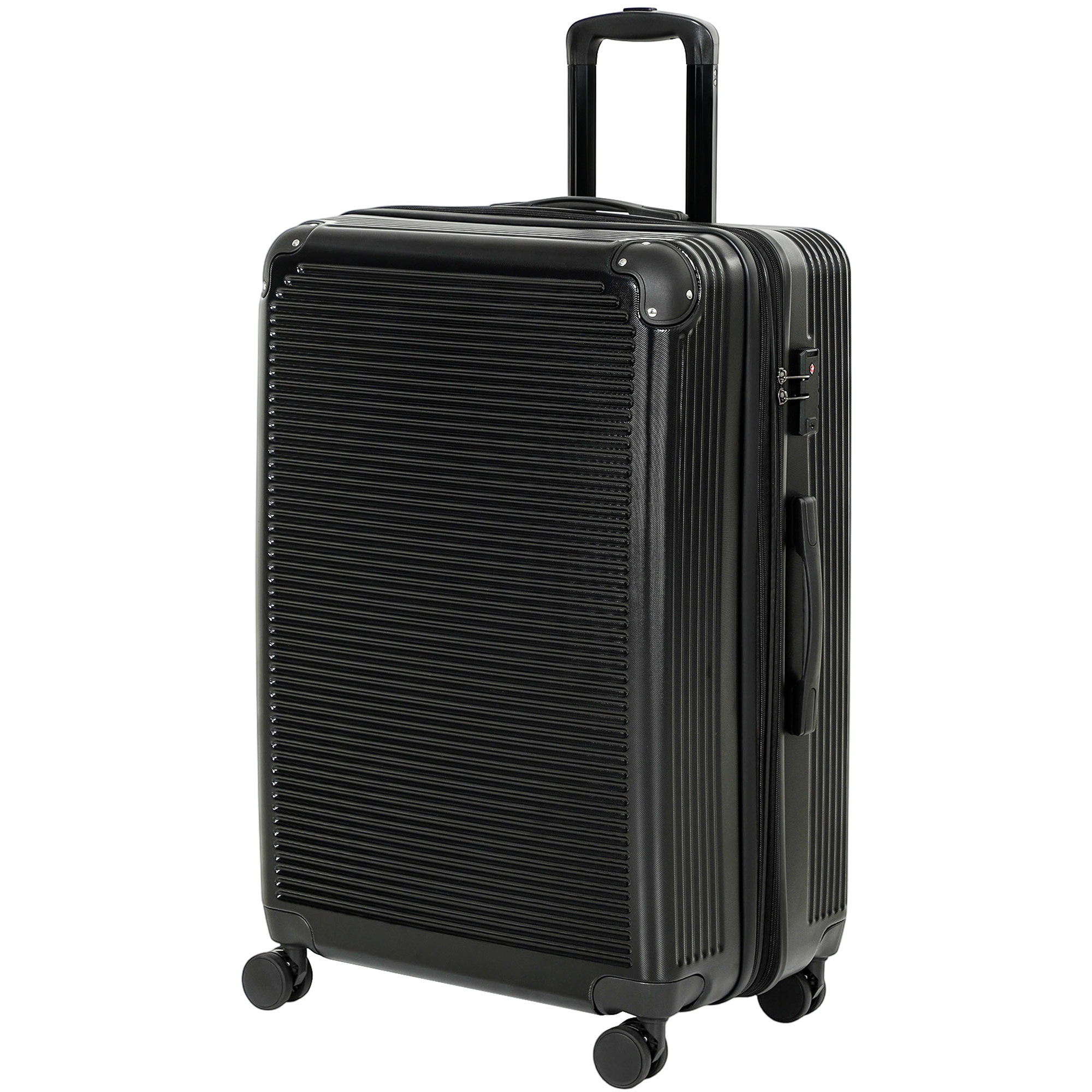 HOMCOM Valiză Rigidă Medie 71 L, Bagaj Extensibil cu 4 Roți, Geantă Umed/Uscat, 43 x 28 x 66 cm, Negru | Aosom Romania