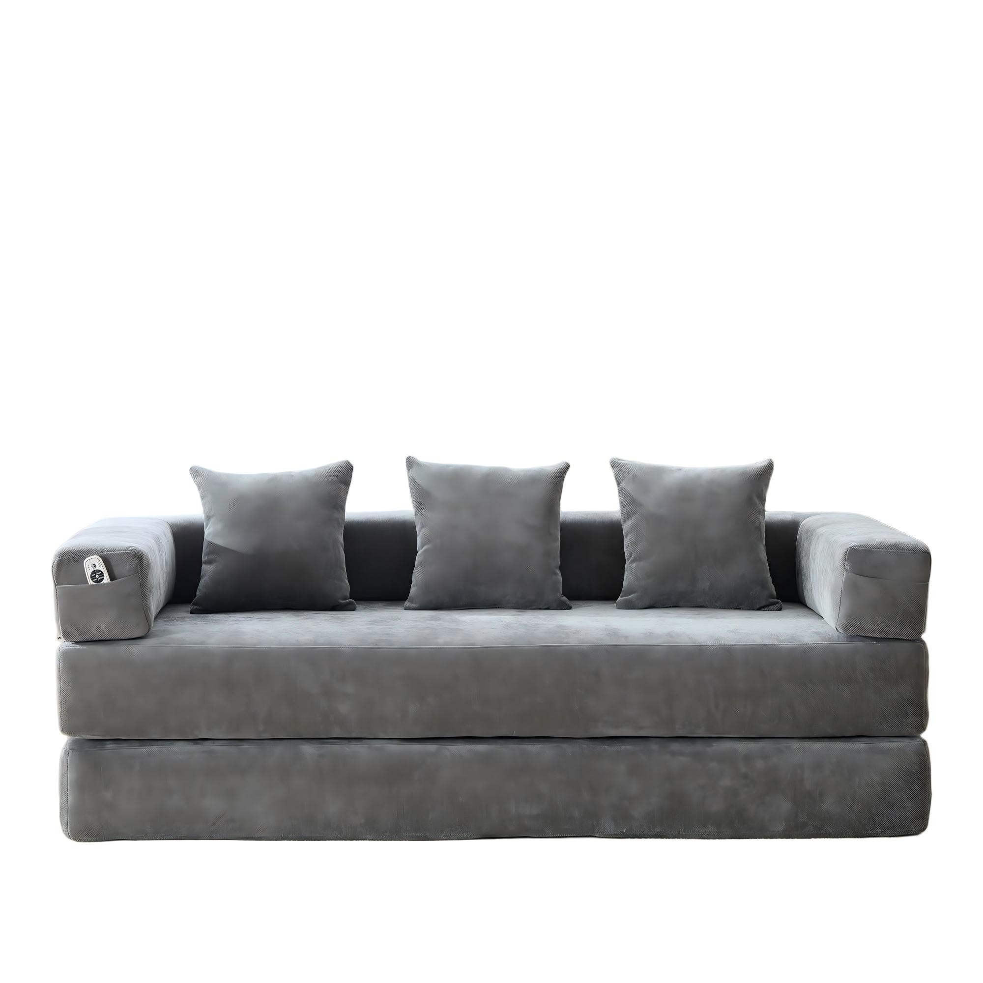 Modulares Chenille-Block-Sofa, Dunkelgrau Aosom.de