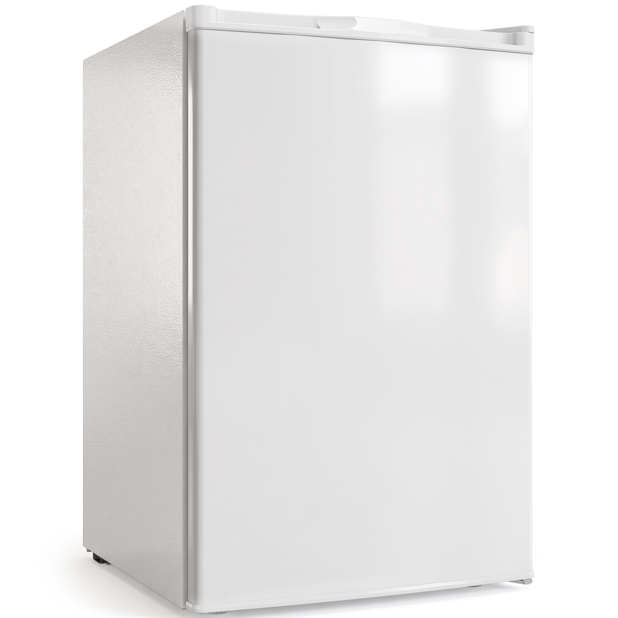 HOMCOM 85L Mini Freezer Countertop, Compact Freestanding Upright Freezer with Reversible Door, Removable Glass Shelves, White