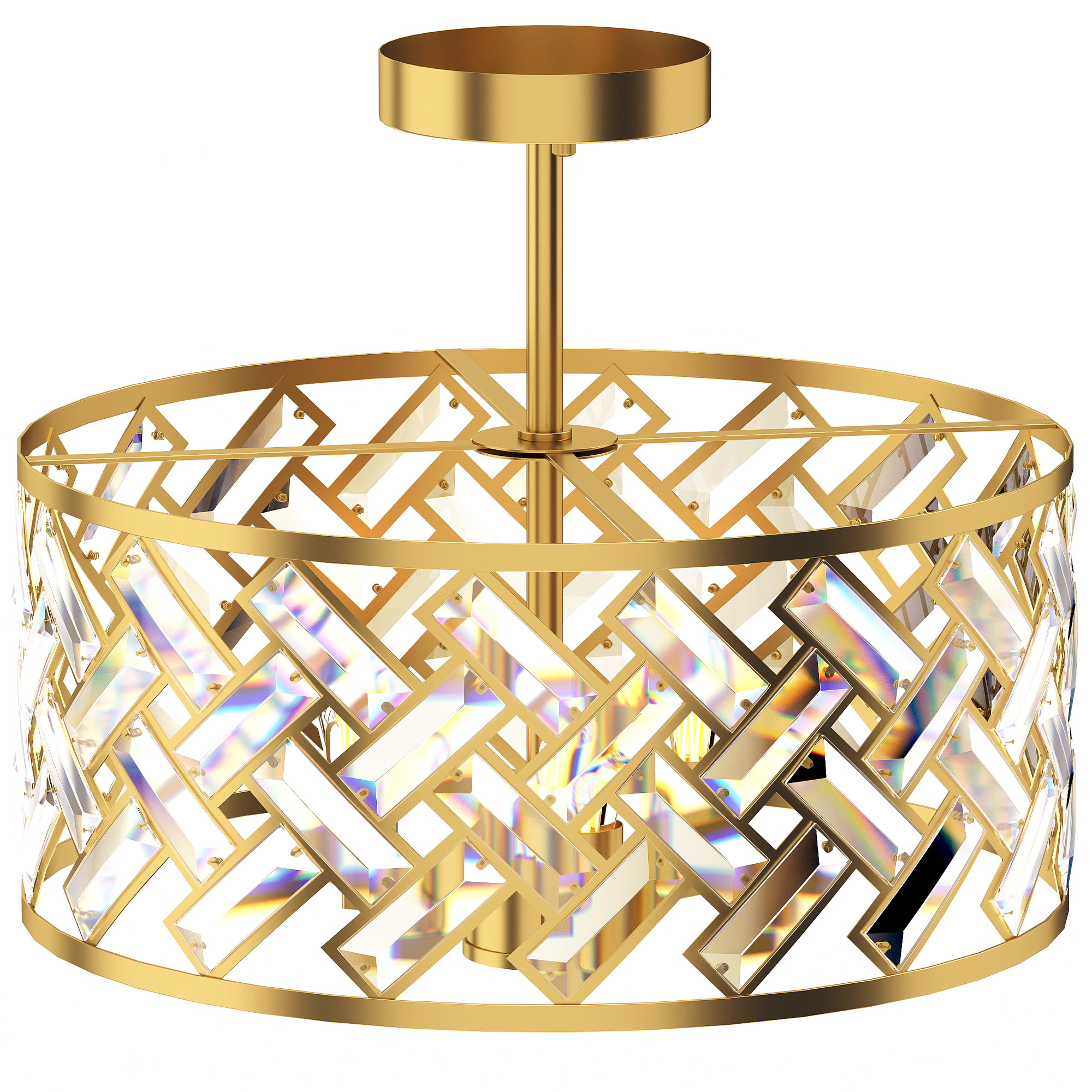 HOMCOM 3-Light Crystal Glass Ceiling Light, Modern Ceiling Lamp w/ 3 E14 Sockets for Living Room, Bulb Not Included, Gold Tone HOMCOM 3-Light Crystal Glass Ceiling Light, Modern Ceiling Lamp w/ 3 E14 Sockets for Living Room, Bulb Not Included, Gold Tone