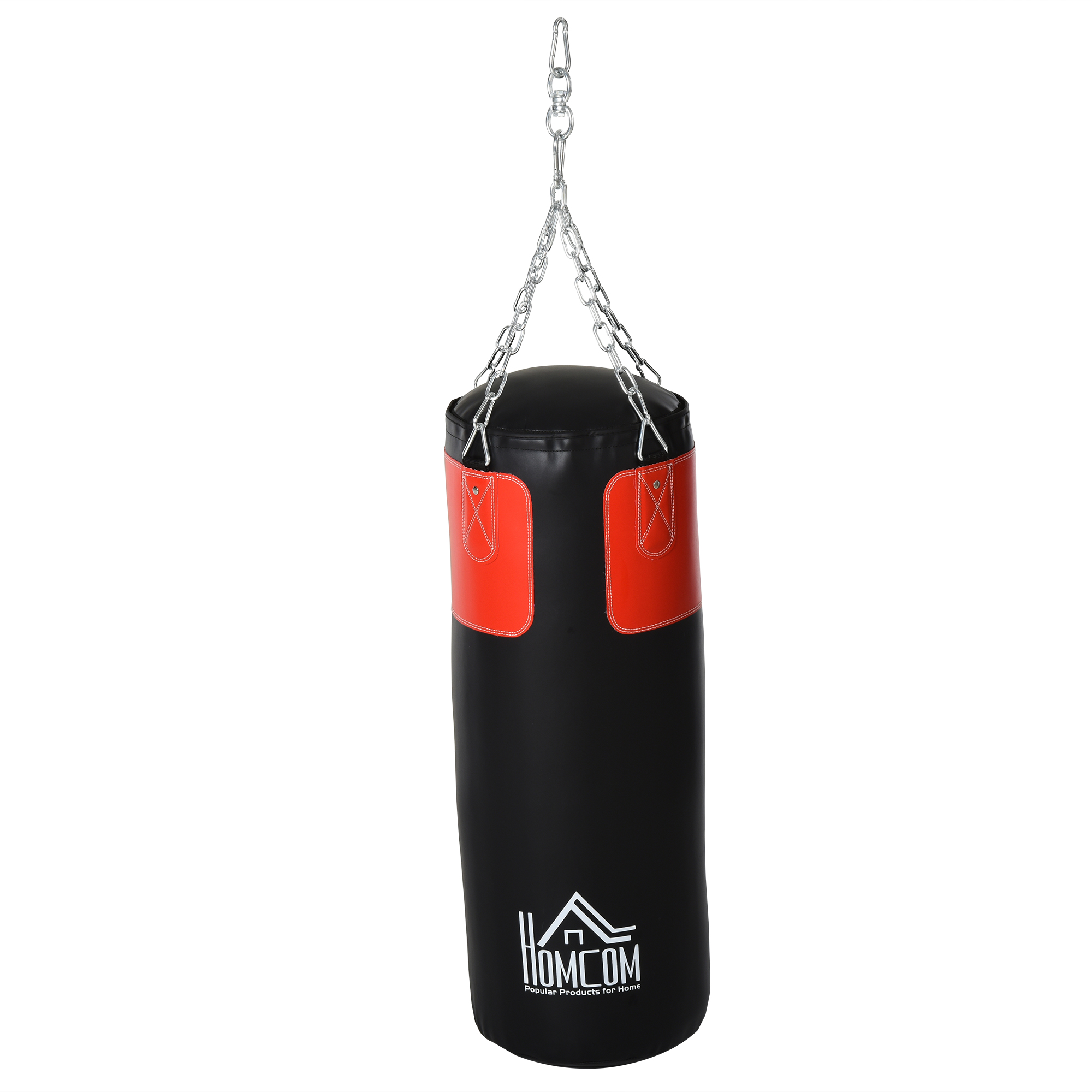 HOMCOM Set sac de box cu mănuși, 16 kg, Ø30 x 120 cm, negru și roșu | Aosom Romania