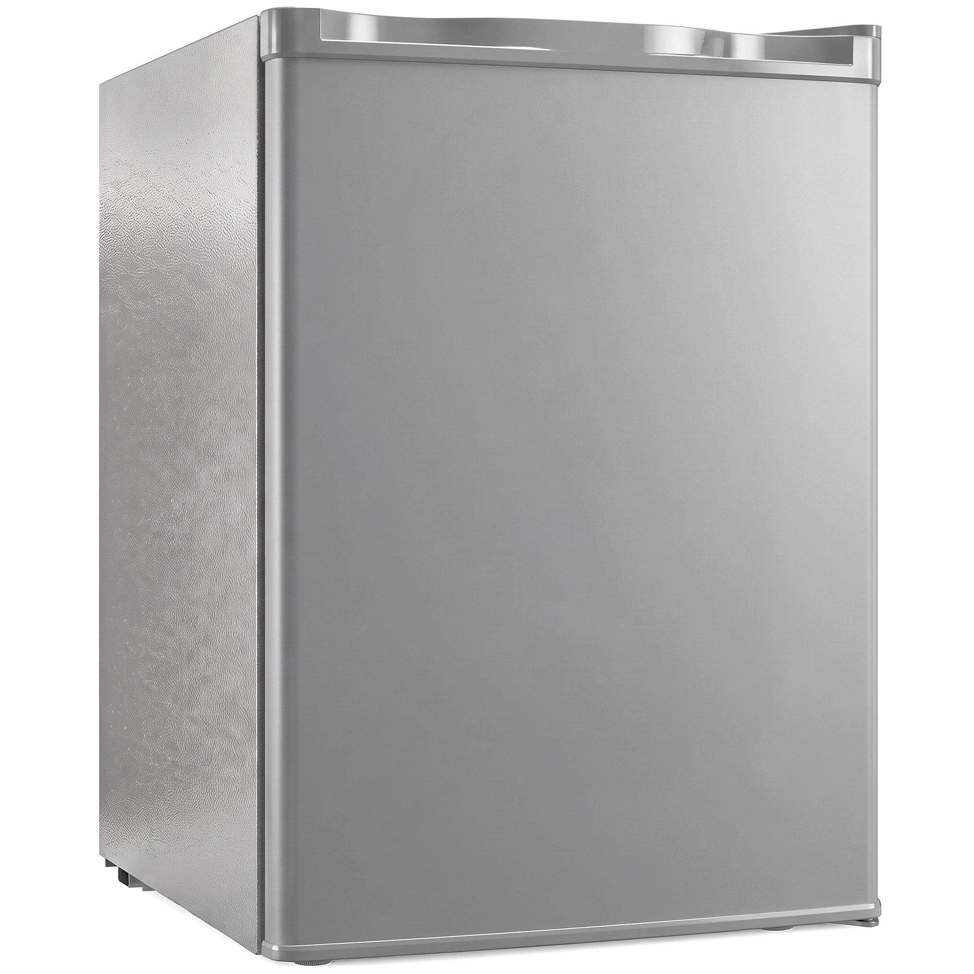 HOMCOM 73 L Mini Fridge with Chiller Box, Single Door Compact Refrigerator, Adjustable Thermostat, Reversible Door, Grey