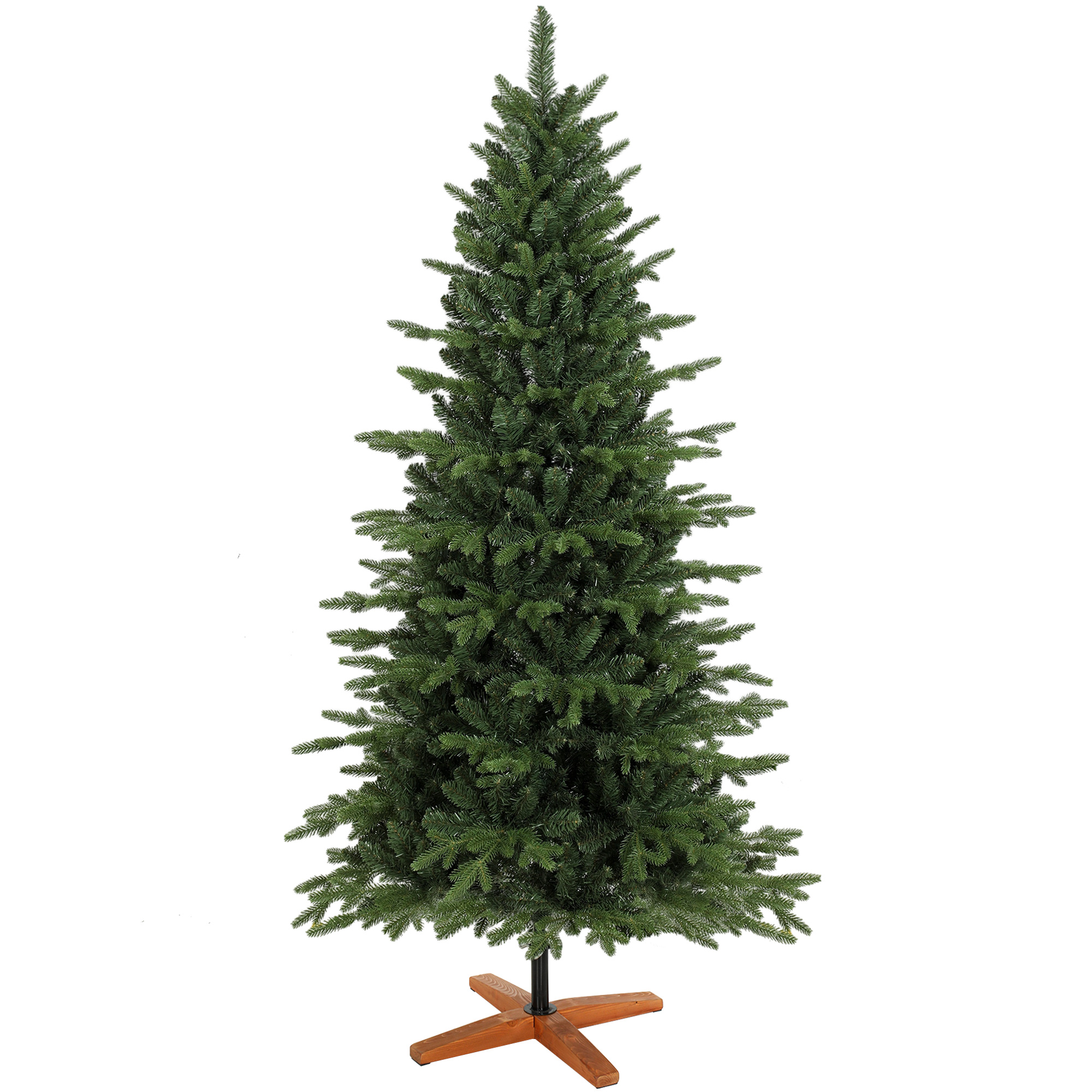HOMCOM Brad de Craciun artificial 180 cm cu baza pliabila din lemn, deschidere automata, verde | Aosom Romania