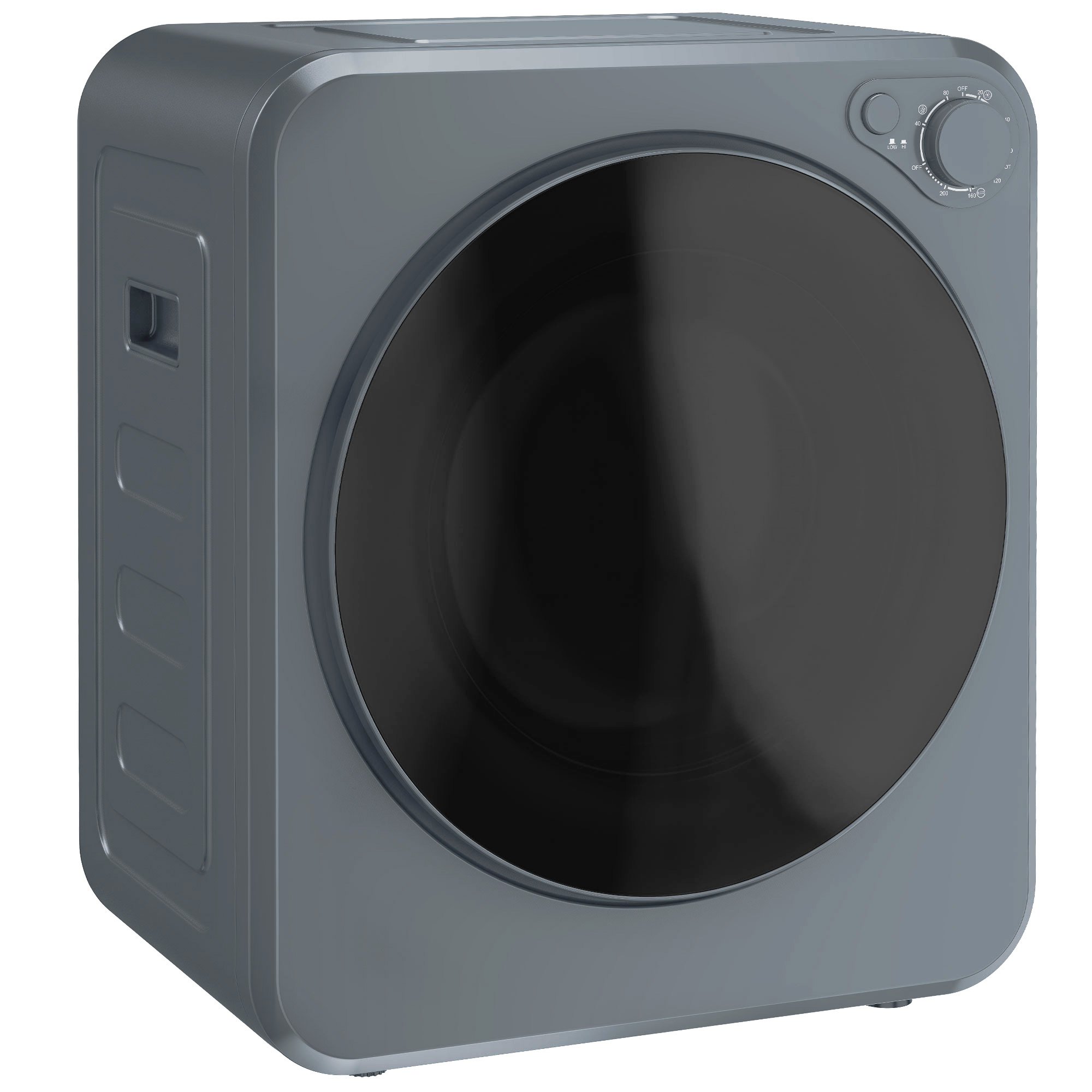 HOMCOM Mini Wäschetrockner 4 kg mit 5 Programme bis zu 60℃ 800W/400W Freistehend Wandmontierbar Ablufttrockner mit Edelstahltrommel Trockner für Kleidung Wohnmobile Wohnheime Zuhause Grau Aosom