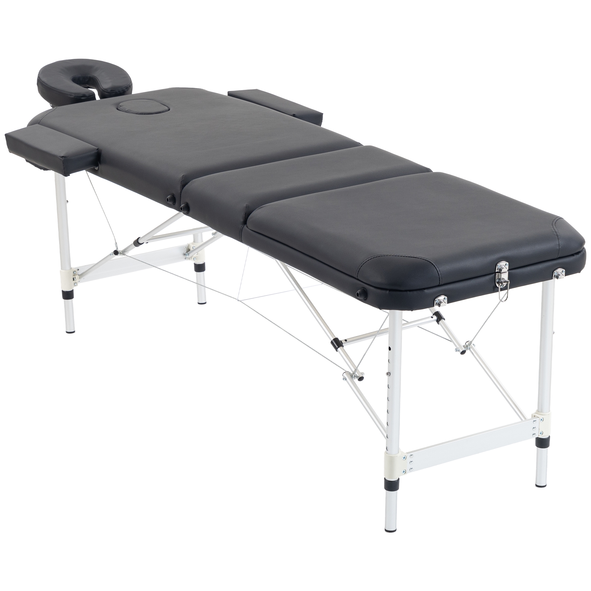 Homcom Black Portable Massage Table Beauty Therapy Sofa Bed Spa Aluminium - Image 6