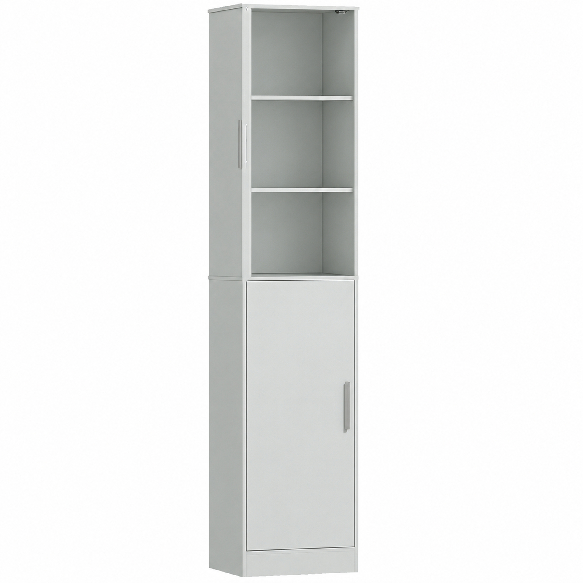 HOMCOM Badezimmer-Hochschrank 6 Ebenen, schmaler Aufbewahrungsschrank mit 2 Türen und 4 verstellbaren Einlegeböden, Badezimmerschrank, Toilette, Kleine Räume, 40 x 35 x 180 cm, Grün Aosom