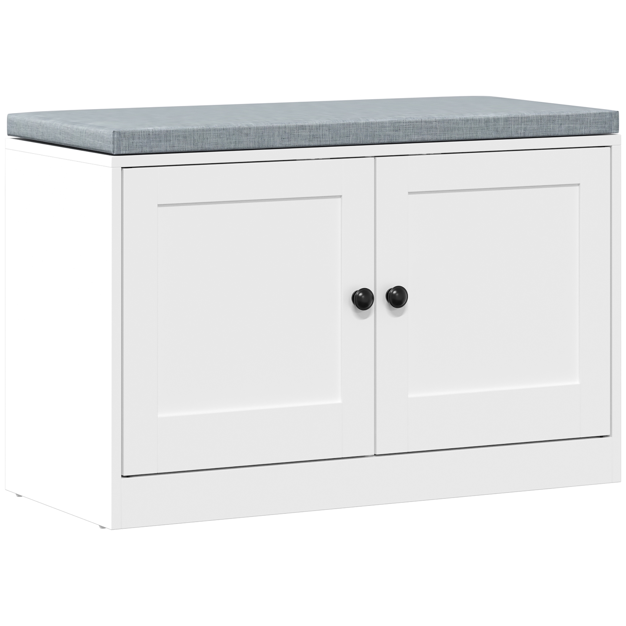 Homcom Banca Pentru Pantofi Cu Perna Tapitata, 80x35,5x52,5 Cm, Alb | Aosom Romania