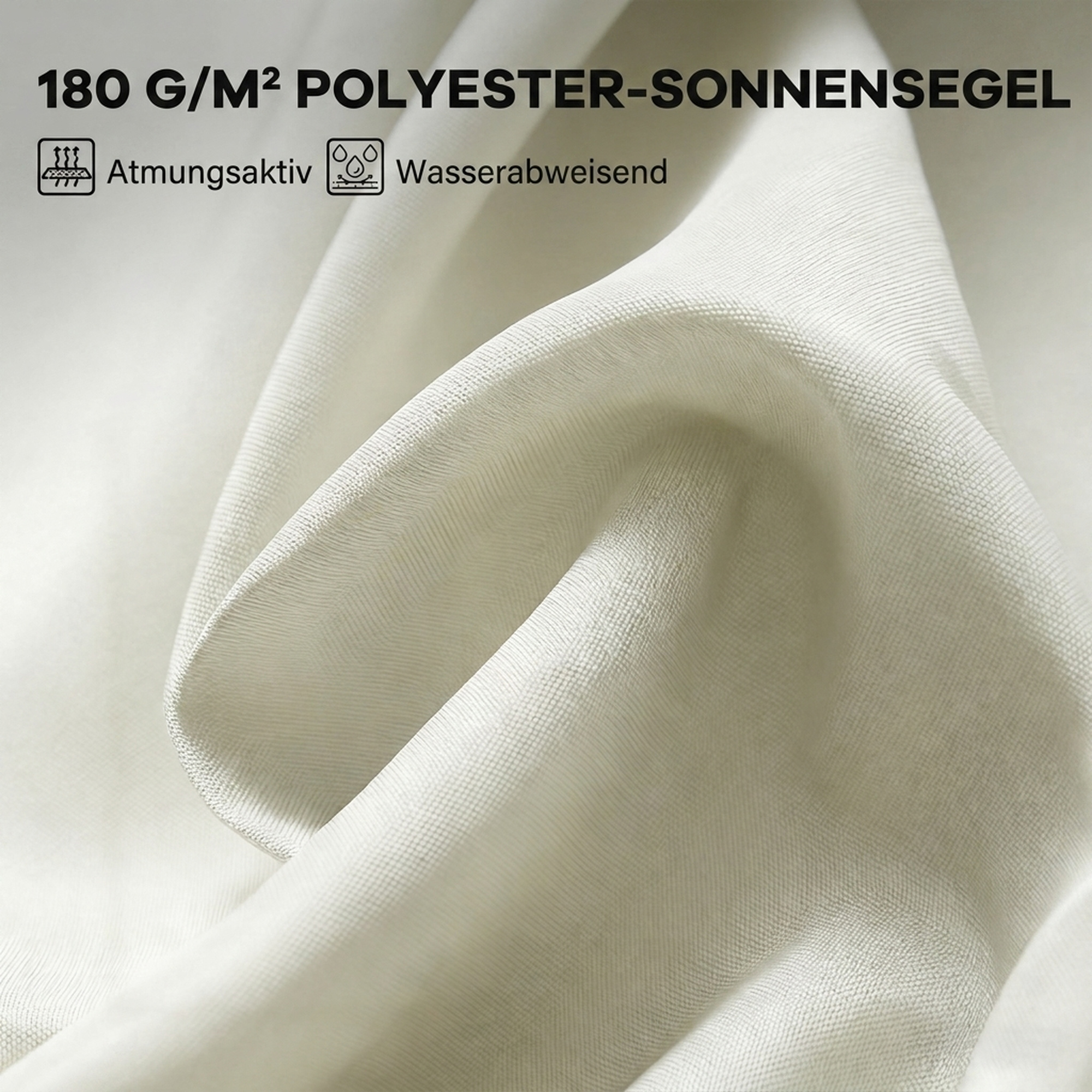 XXL päikesevari käsivändaga, ilmastikukindel, 455 cm x 270 cm x 240 cm, teras, polüester, beež