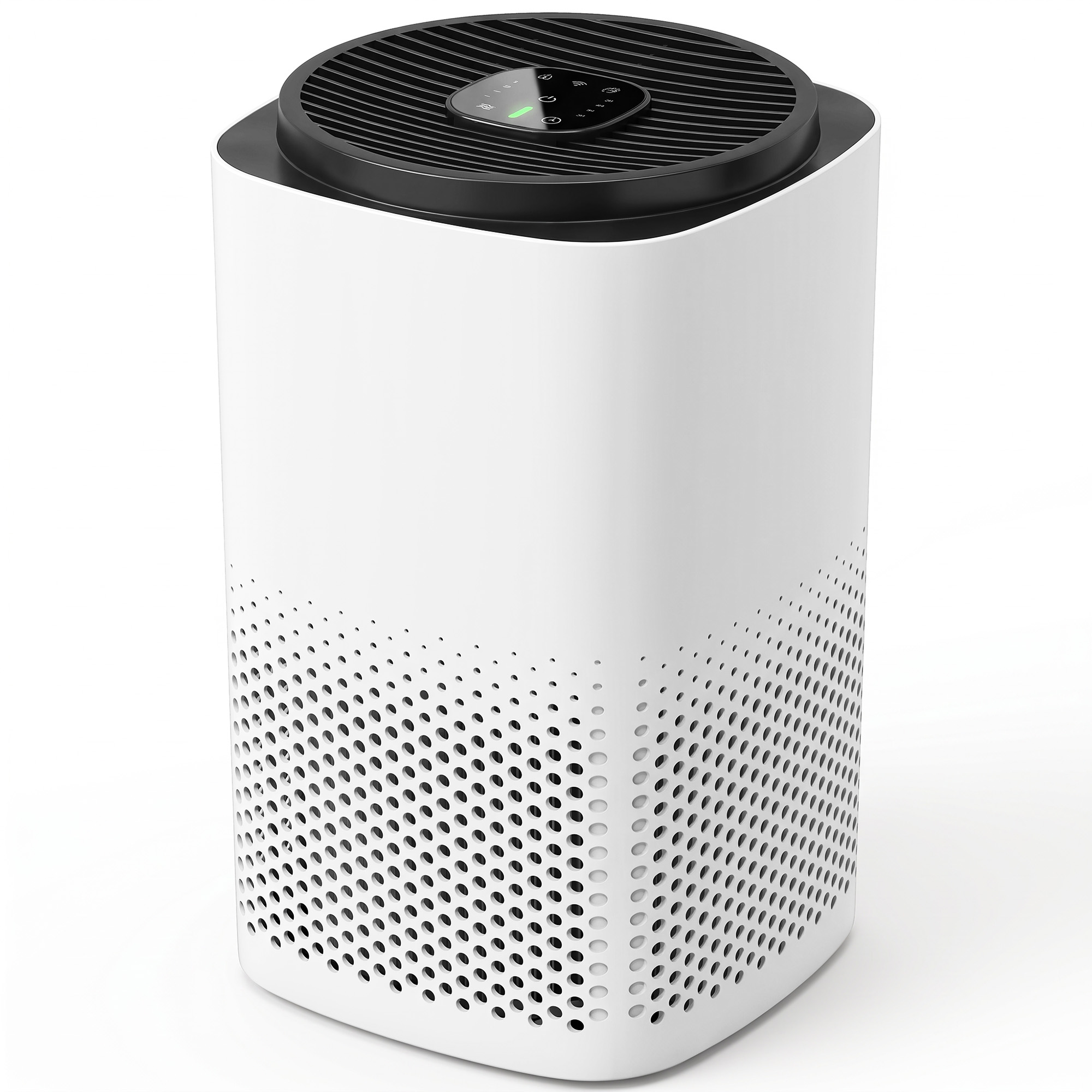 HOMCOM Luftreiniger mit HEPA-Filter, CADR 225 m³/h, bis zu 27 m², Schlaf-/Automatikmodus, App- und Sprachsteuerung, 28 dB, 3 Stufen, Timer, entfernt 99,97 % Gerüche, Rauch, Staub und Pollen   Aosom von HOMCOM