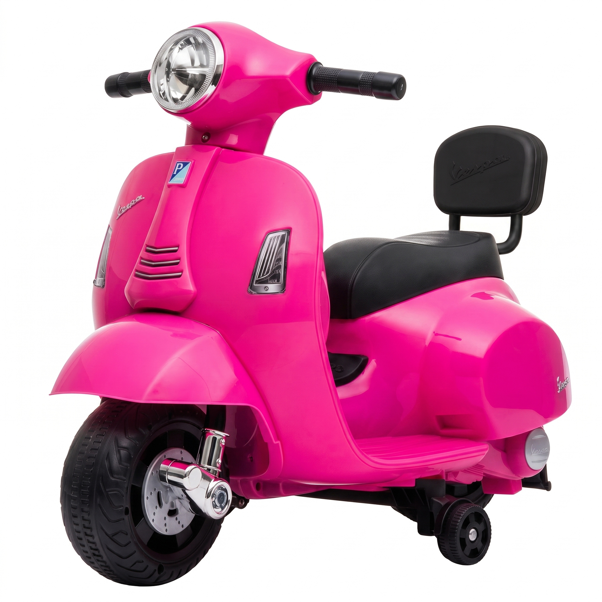 AIYAPLAY Motocicletă Electrică pentru Copii 1,5-3 Ani Mini Vespa Gts 7,2V, Roz | Aosom Romania