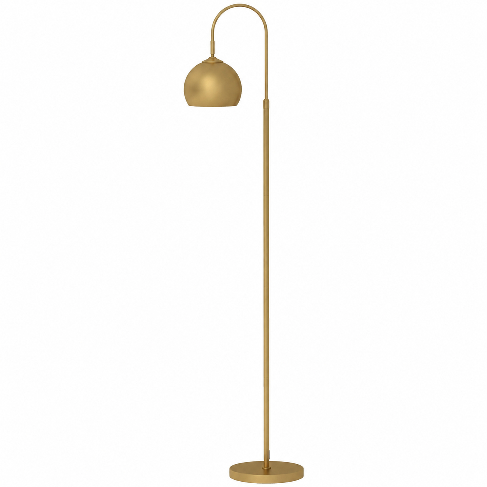 HOMCOM Moderne Bogen-Stehlampe 40W E27, höhenverstellbar, Wohnzimmer-Stehleuchte, schwenkbarer Schirm, Fußschalter, Schlafzimmer, Wohnzimmer, Gold Aosom