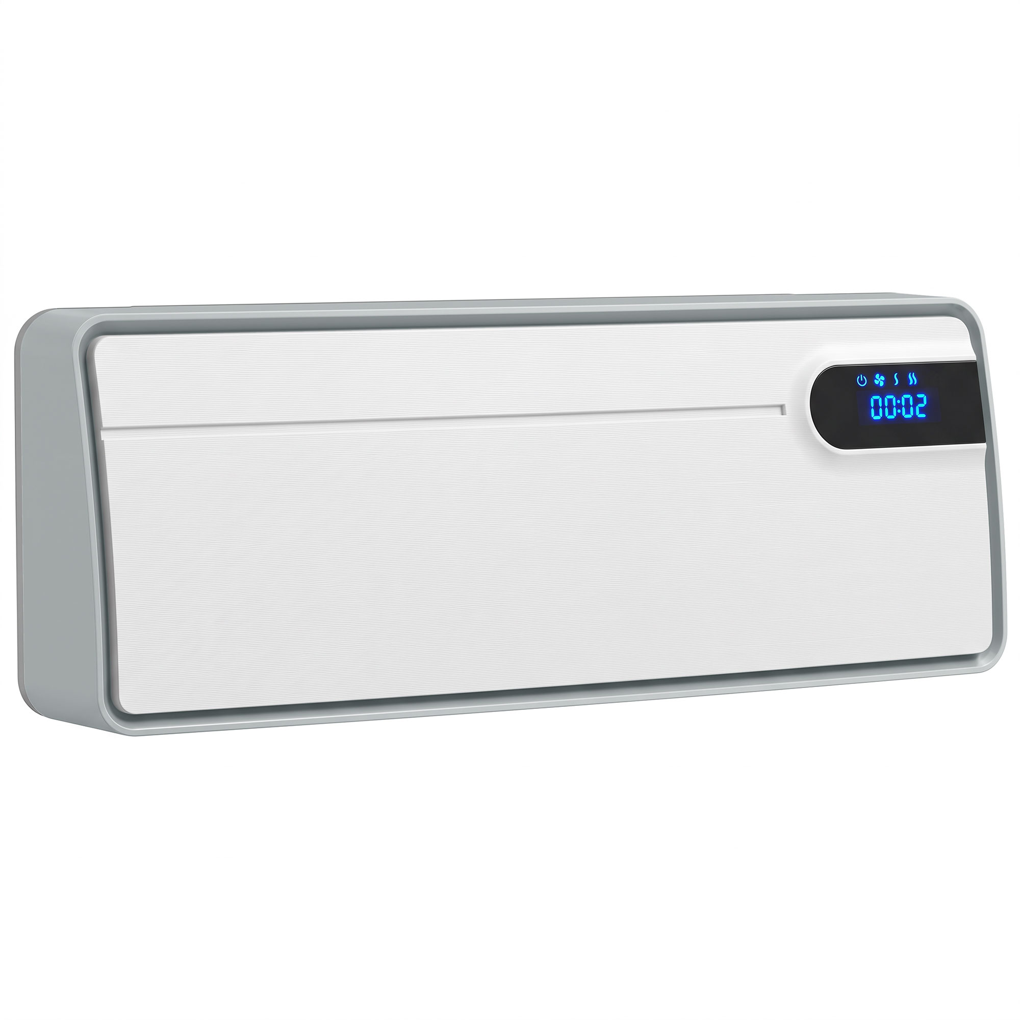 HOMCOM Wandheizlüfter mit 3 Stufen, 2000 W, Elektroheizung mit Keramik-Heizelement, Steuerung per App & Fernbedienung, Oszillation, einstellbares Thermostat, Timer, Fenster-Offen-Erkennung Aosom